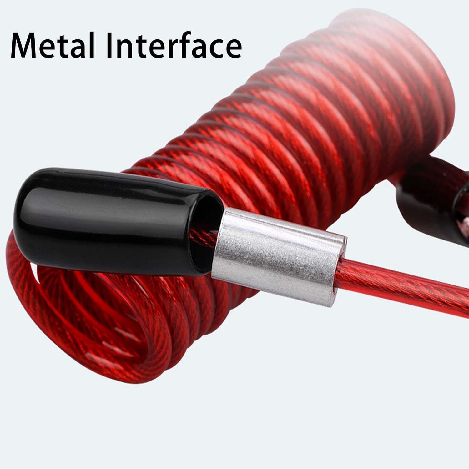 Helmets Lock Cable,Disc Lock Cable for All Kinds of Locks | Disc Lock Reminder Cable, Alarm Lock Security Spring Reminder Cable for Scooter Motorcycle Brake Disc
