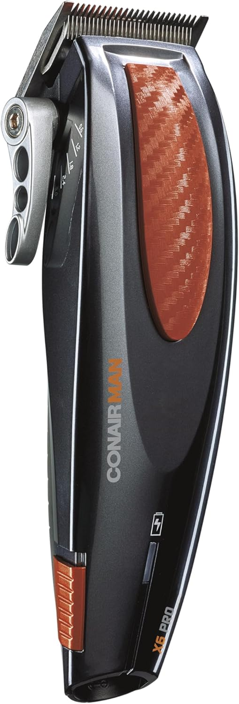 Conairman X6 PRO Cordless Hair Clipper &ndash; Japanese Steel Blades, 50 Cutting Lengths with Taper Control, 6X Power DC Motor, Corded & Cordless Use, Quick Charge, Travel Bag image number 6