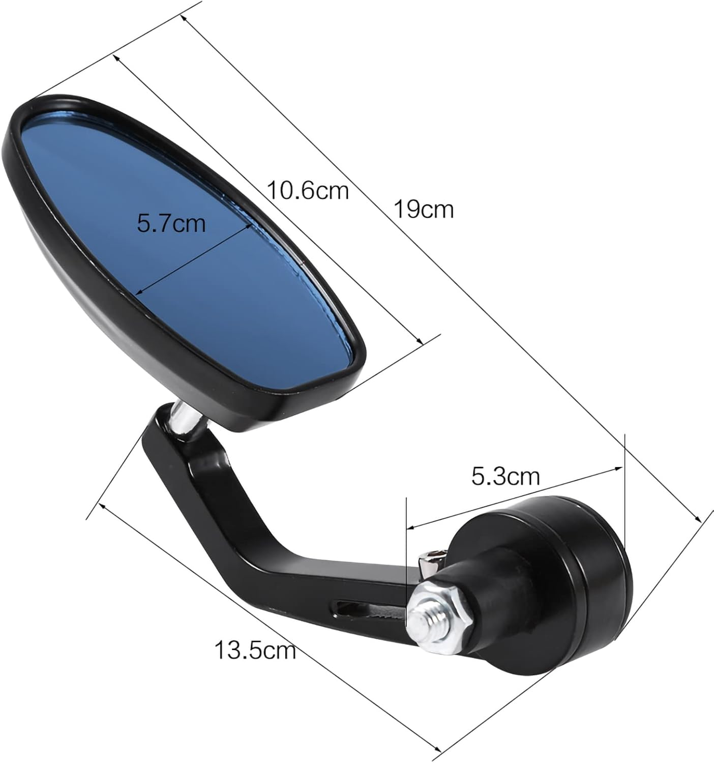 Premium 7/8" Motorcycle Bar End Mirrors with 360-Degree for Enhanced And