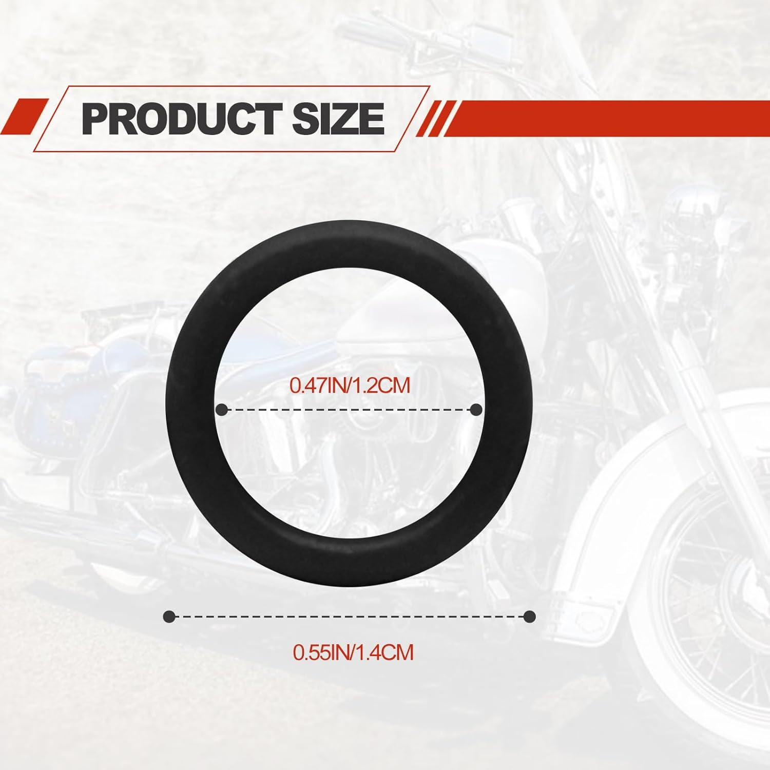 50 Pack Oil Drain Plug O-Ring #11105, Motorcycle Drain Plug O-Rings Replacement, Nitrile Rubber O Ring Gasket Ring Compatible with Harley Davidson(Black) image number 1