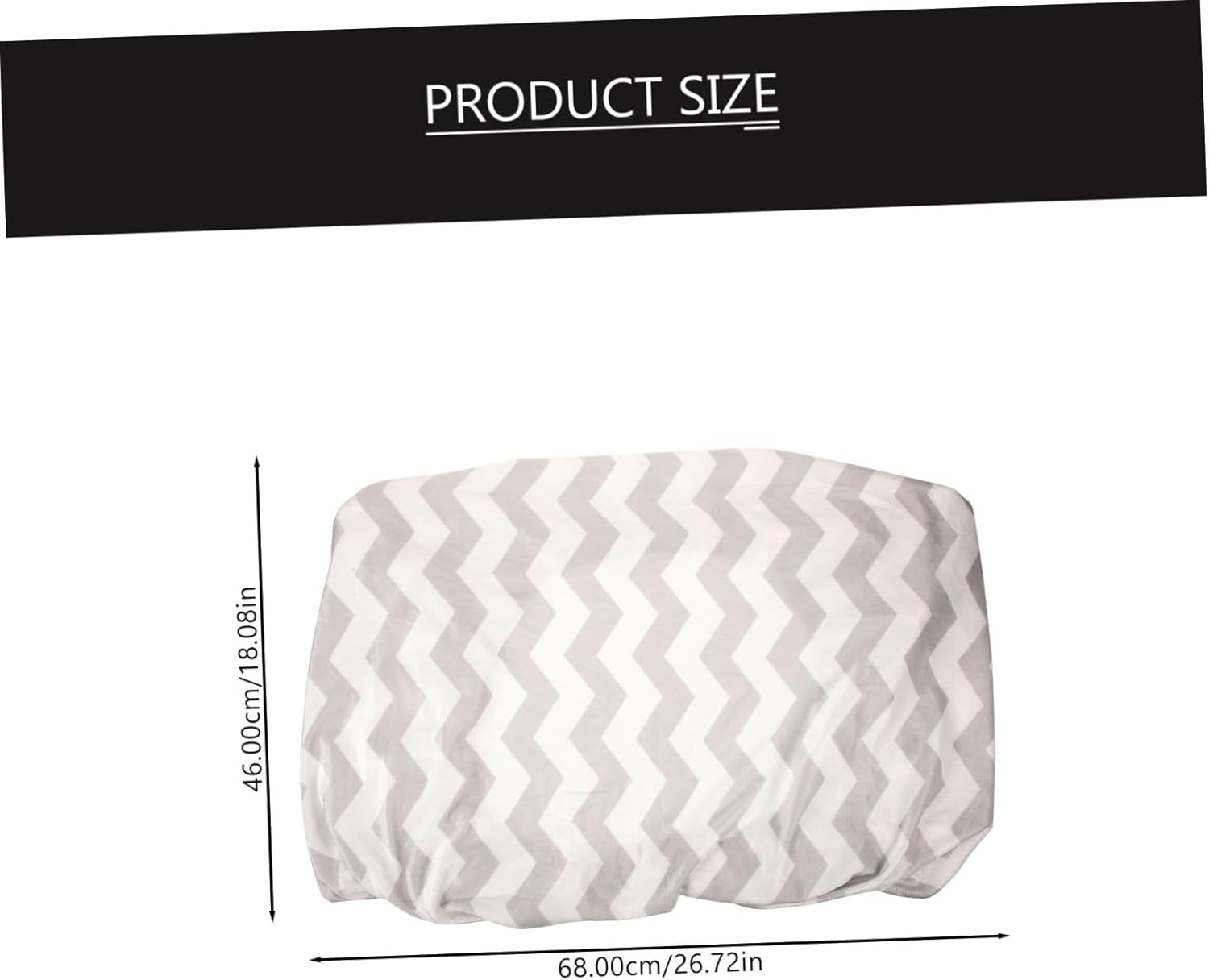 Baby Diaper Changing Pad Cover for Infants Portable Reusable Travel Changing Mat Cover Skin-Friendly Supple Baby Pad Sleeve in Grey Water Wave image number 4