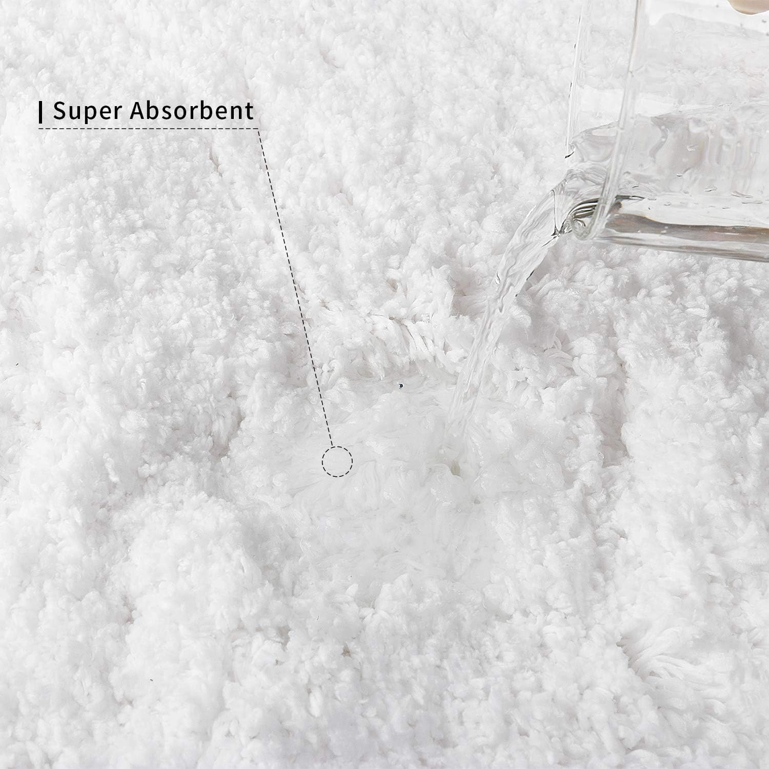 Sheepping Bath Rug Runner White Absorbent Long Bath Mat for Bathroom - Washable Non Slip Bath Mat Decorative Floor Mats Carpet for Bathroom - 59 X 20 Inch image number 1