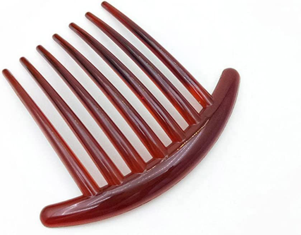 Women'S French Twist Combs Plastic Side Hair Comb with Seven Tooth - Set of 6 (3 Colors, Each 2Pcs) image number 1