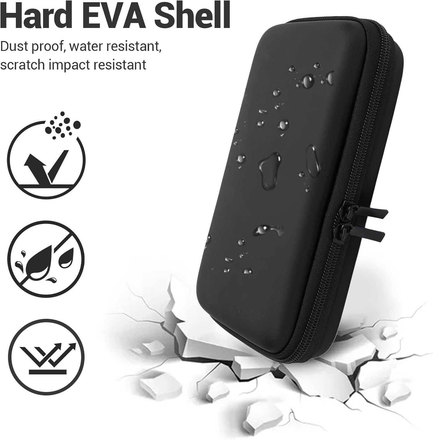 Carrying Case for Nintendonew New 2DS XL, 2DS LL, New 3DS, 3DS Console, Hard Protective Shell Travel Case Pouch with 8 Game Cartridges Slot, Water Proof PU & Hard EVA, Console image number 3