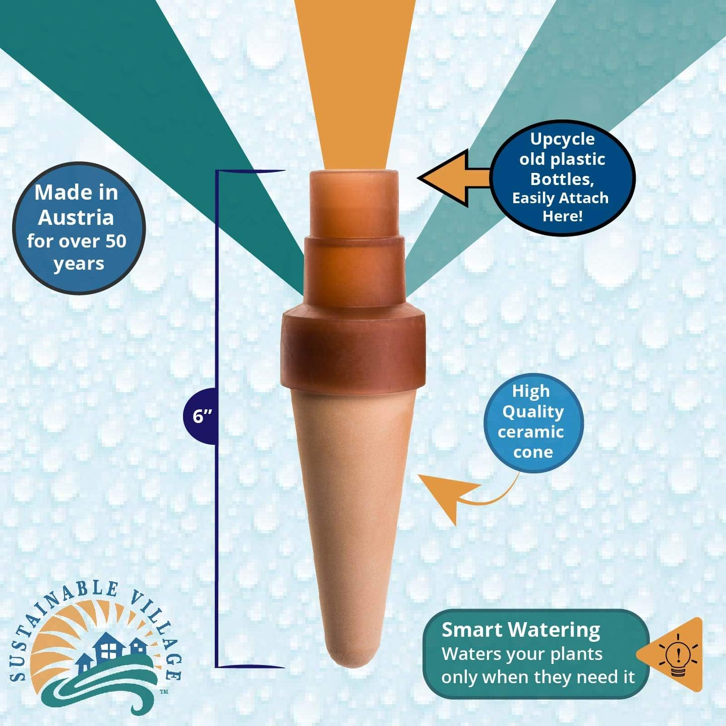 Blumat 22202 Bottle Adapter for Plant Watering, X-Large, 2-Pack