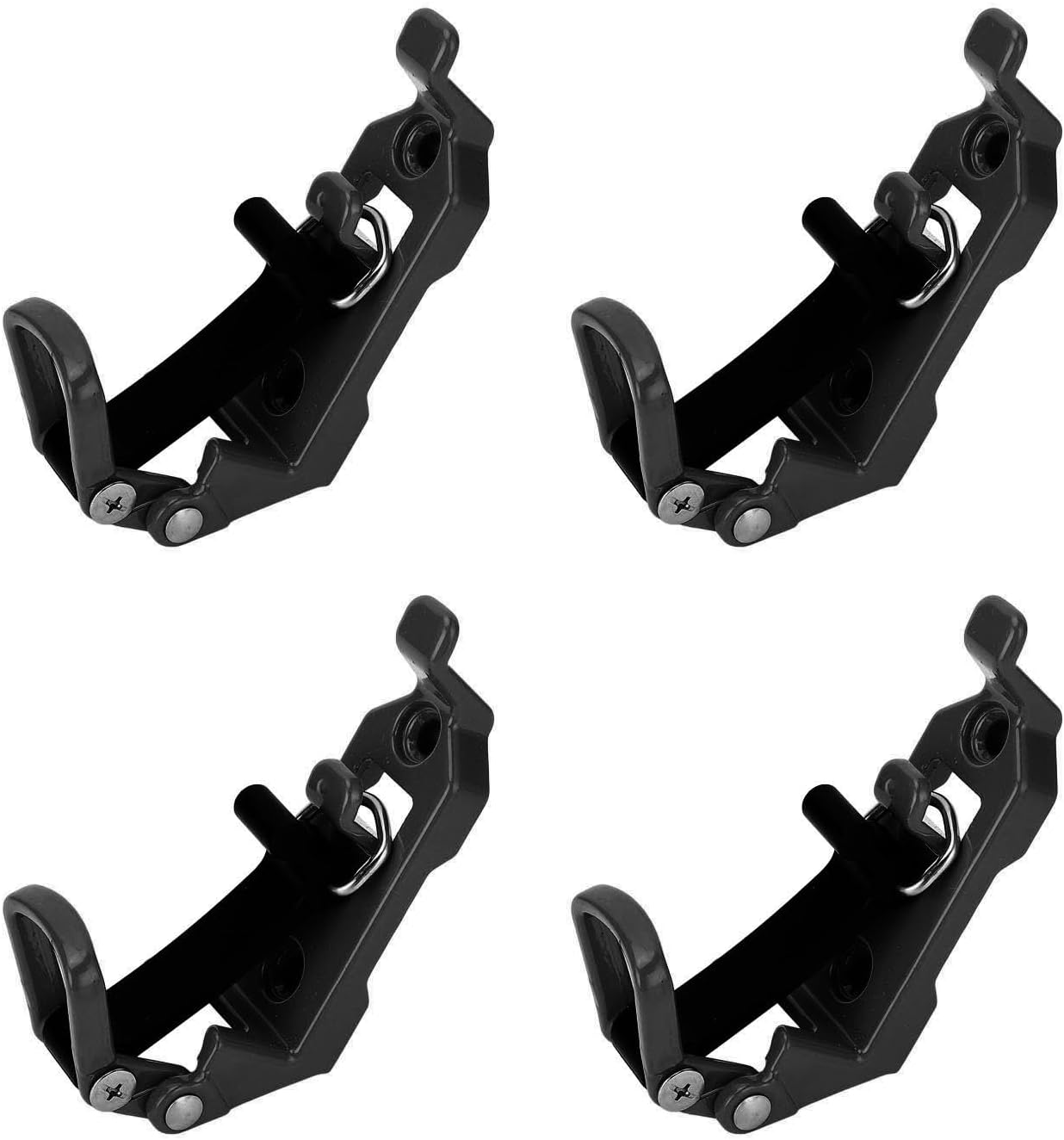 Roof Rack Shovel Mount Heavy Duty Metal Rubber Clamp Mounting Bracket for Boats Tool Storage (Black) image number 4