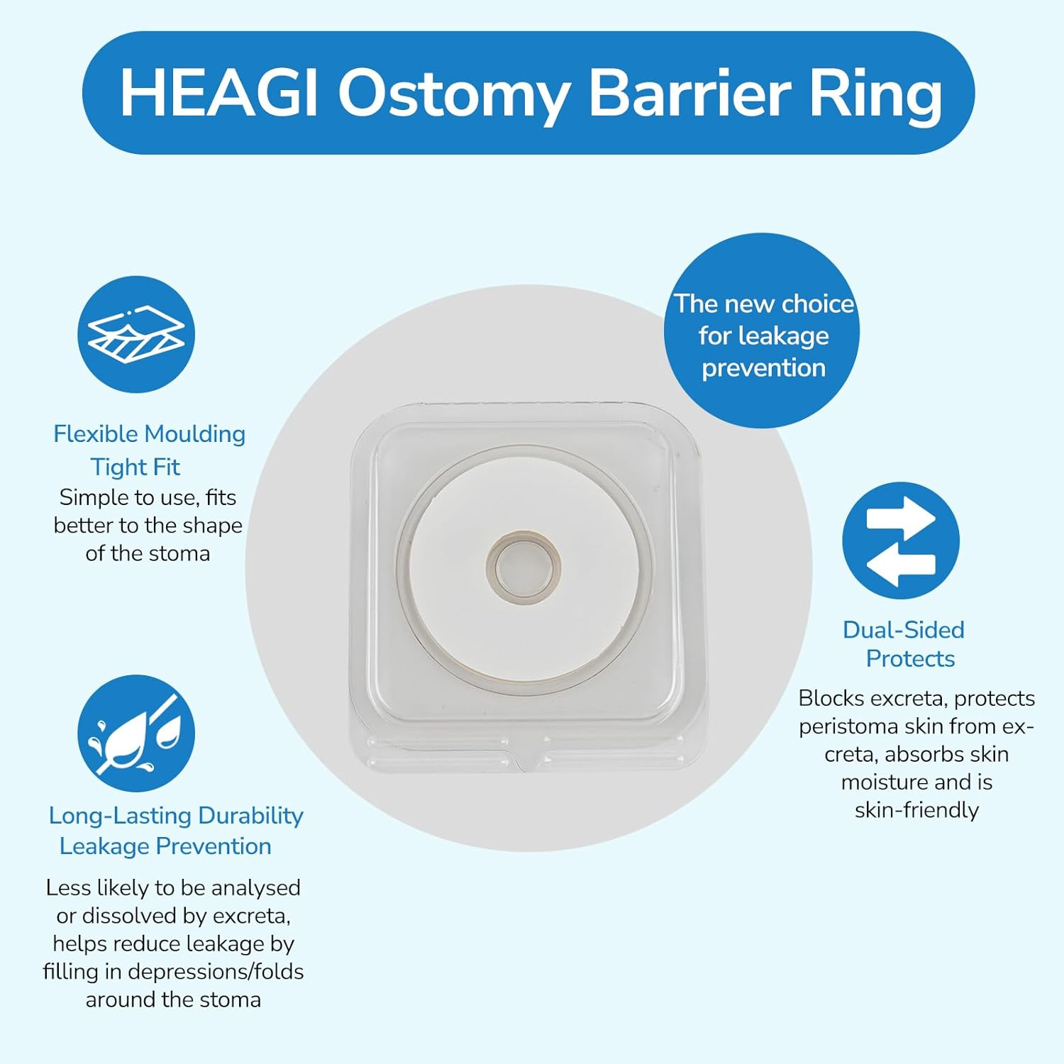Ostomy Barrier Rings, 10Pcs Ostomy Medical Supplies Barrier Ring Better Seal for Ostomy Bags Compatible with All Bag Types and Brands, Outer Diameter: 4Mm Thickness (Box of 10) image number 6