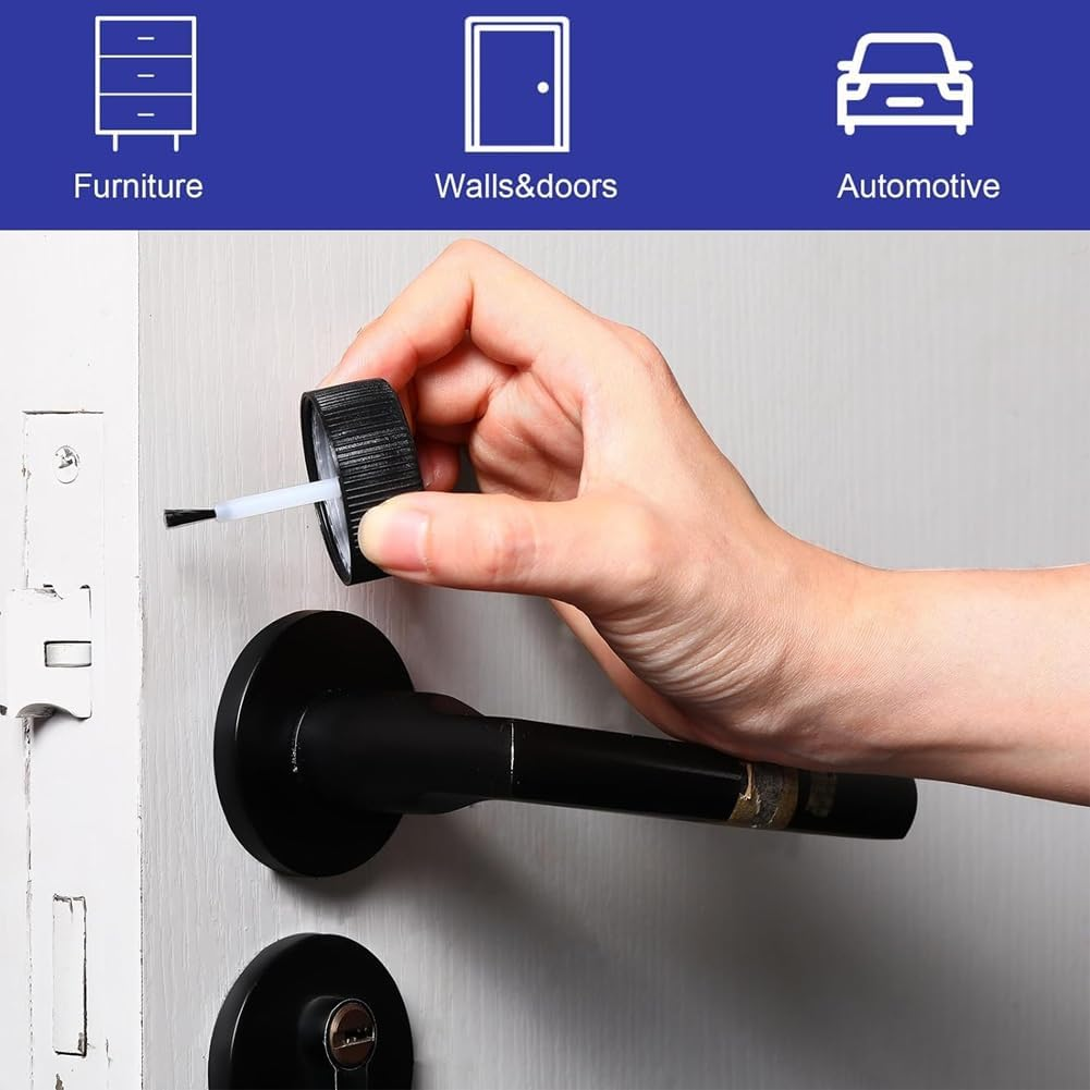 120Pcs Touch up Paint Bottles with Applicator Brush and Lids 2 Oz and 1 Oz Liquid Capacity Plastic for Fixing Wall Stone image number 4