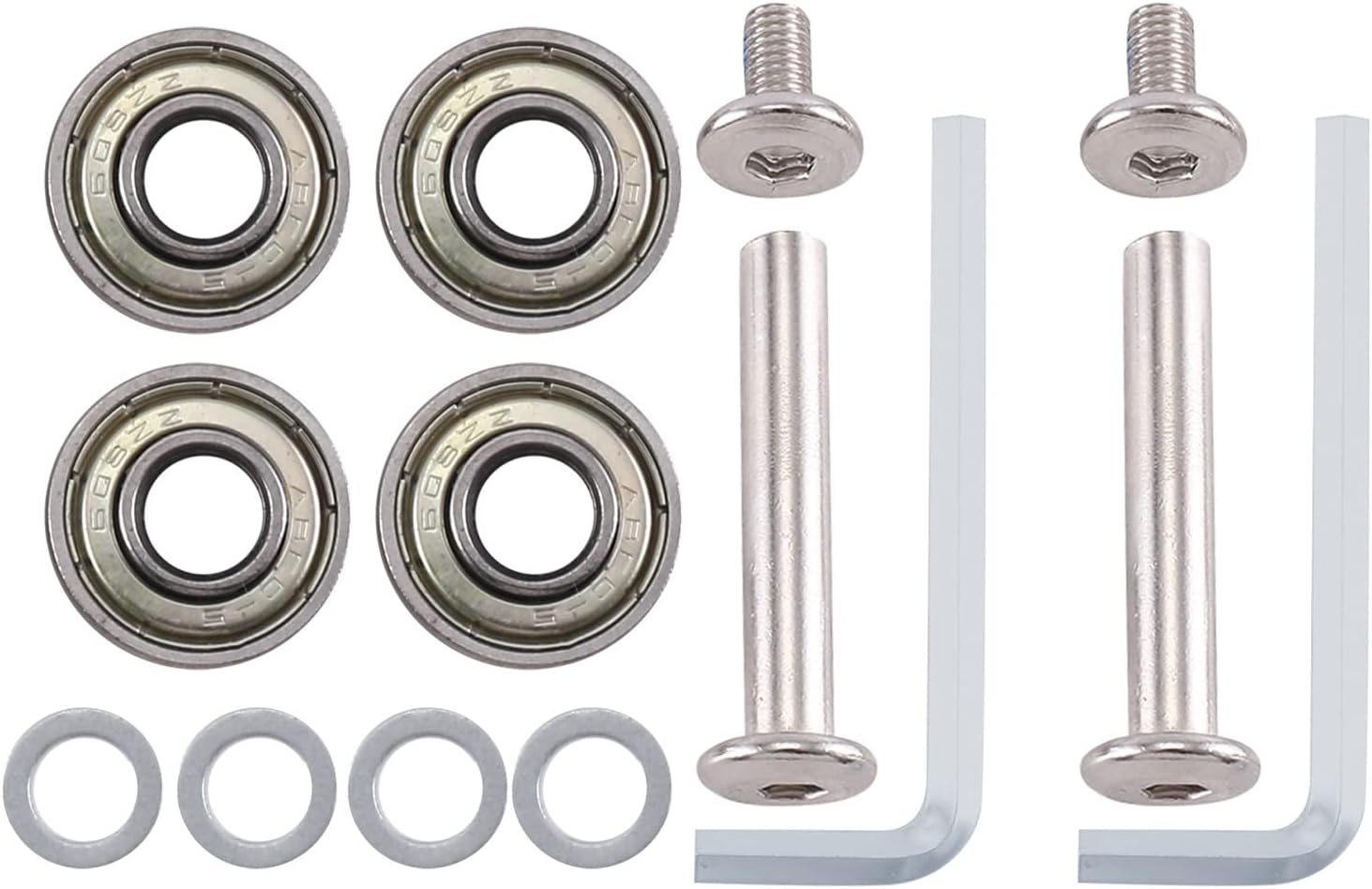 Elqater 75Mmx 24Mm Luggage Suitcase Replacement Wheels, PU Swivel Caster Wheels Bearings Repair Kits, a Set of 2 image number 4