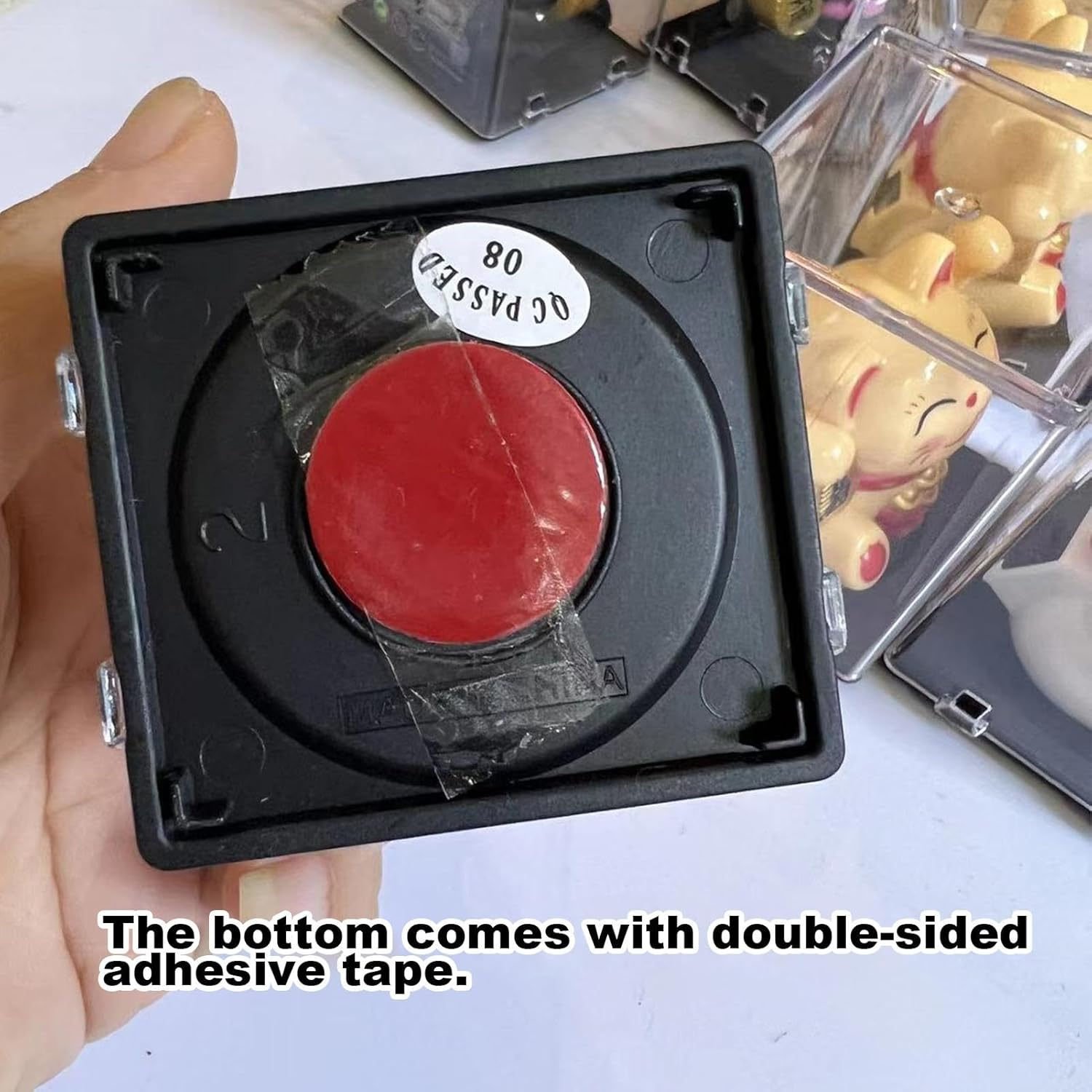 Solar Waving Lucky Cat - Solar Lucky Cat Waving Arm, Solar Powered Cute Waving Cat | Lucky Waving Wealth Cat, Vivid and Lovely Chinese Cat, Chinese Lucky Cat Decoration, Fengshui Lucky Cat - Black image number 2