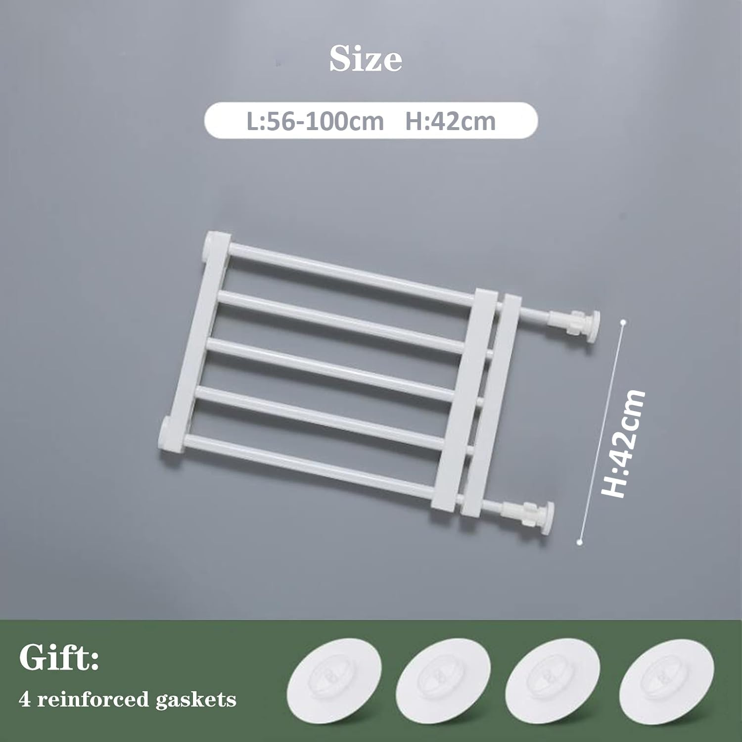 Retractable Baby and Dog Gate - Carbon Steel Safety Fence for Pets, Freestanding Indoor Barrier for Bedroom, Bathroom, Living Room and Balcony image number 6