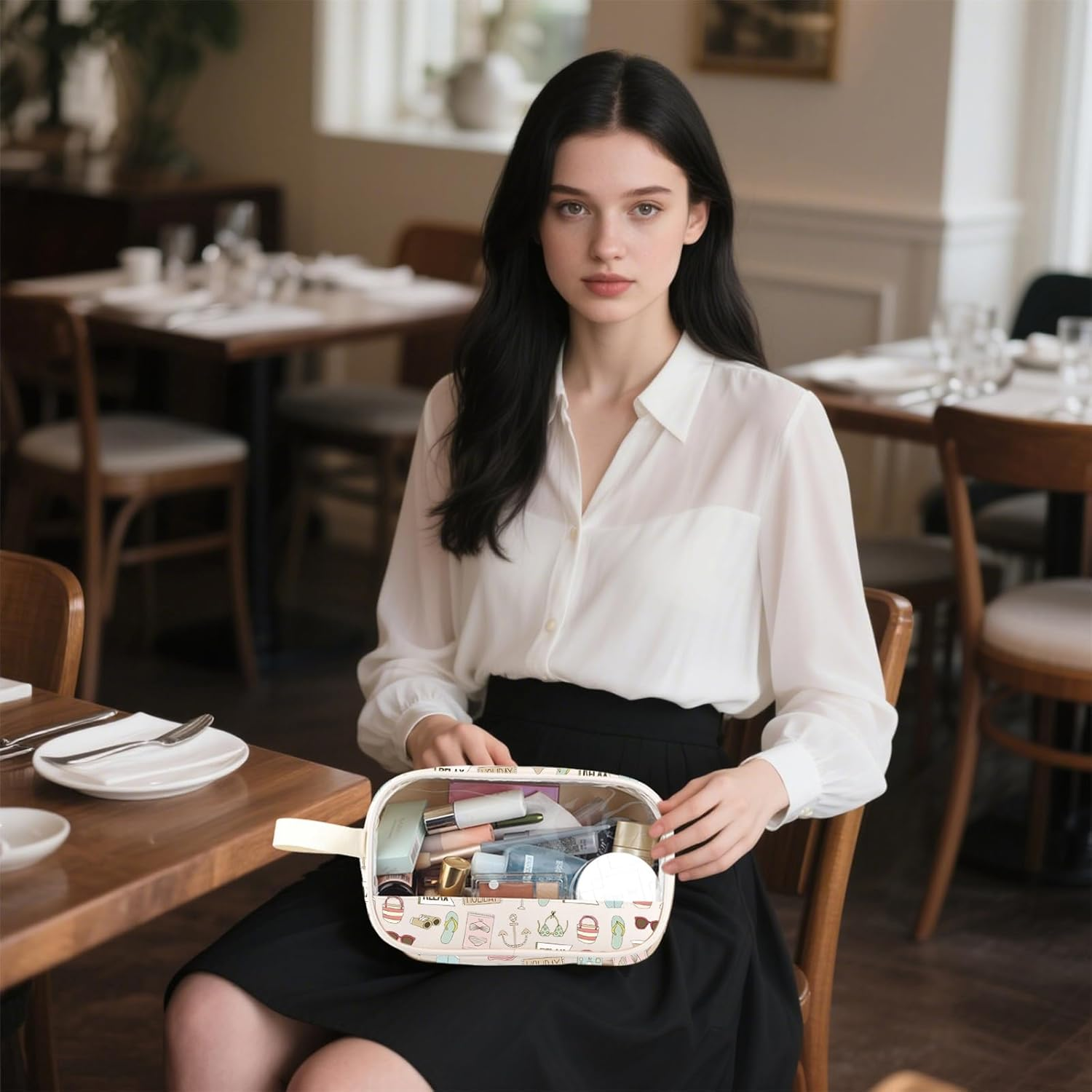 Cruise Vacation Clear Makeup Bag All My Cruise Crap Clear Travel Toiletry Bag Summer Beach Life Gift Family Vacation Cruise, Crap C-Makeup, Clear Makeup Bag image number 6