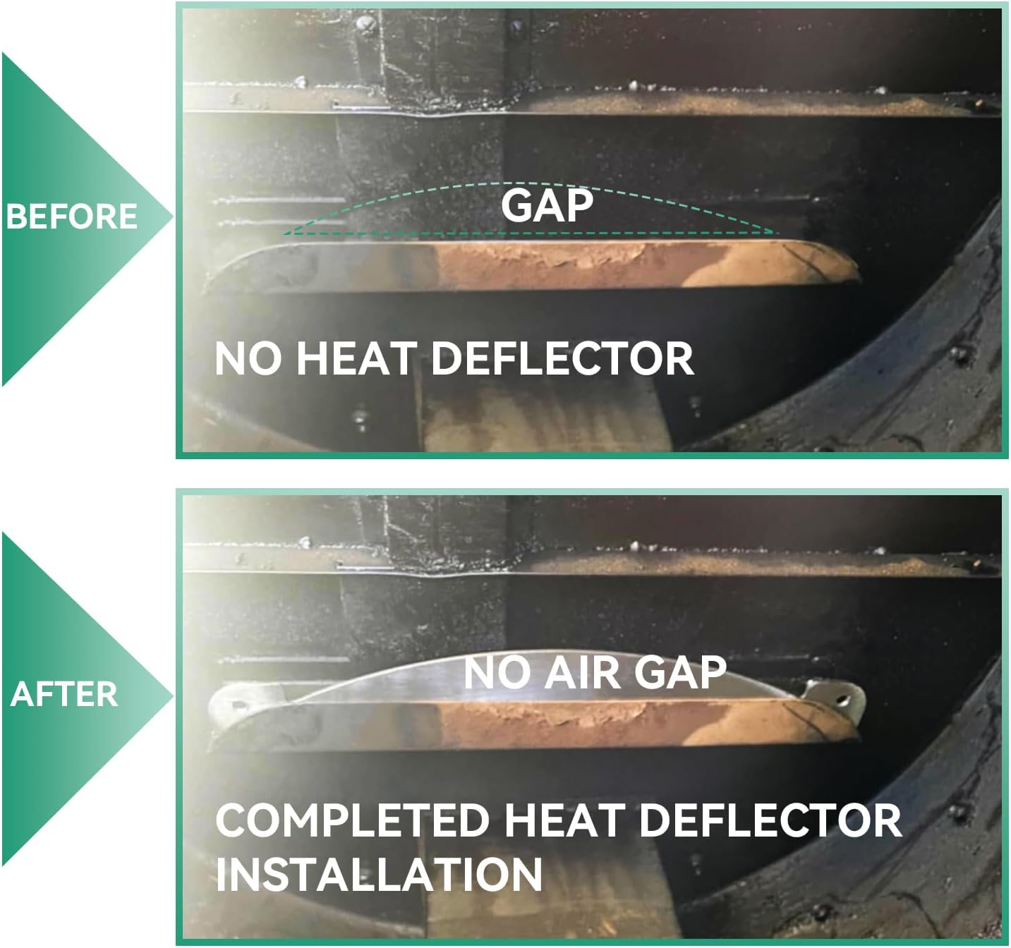 COGRICHBF Heat Deflectors for Pit Boss Pro Series 1150 1000, PB1100, Heavy-Duty Steel, Heat Deflector Module for Pit Boss -Enhanced Precision Temperatures and Reduced Pellet Dust