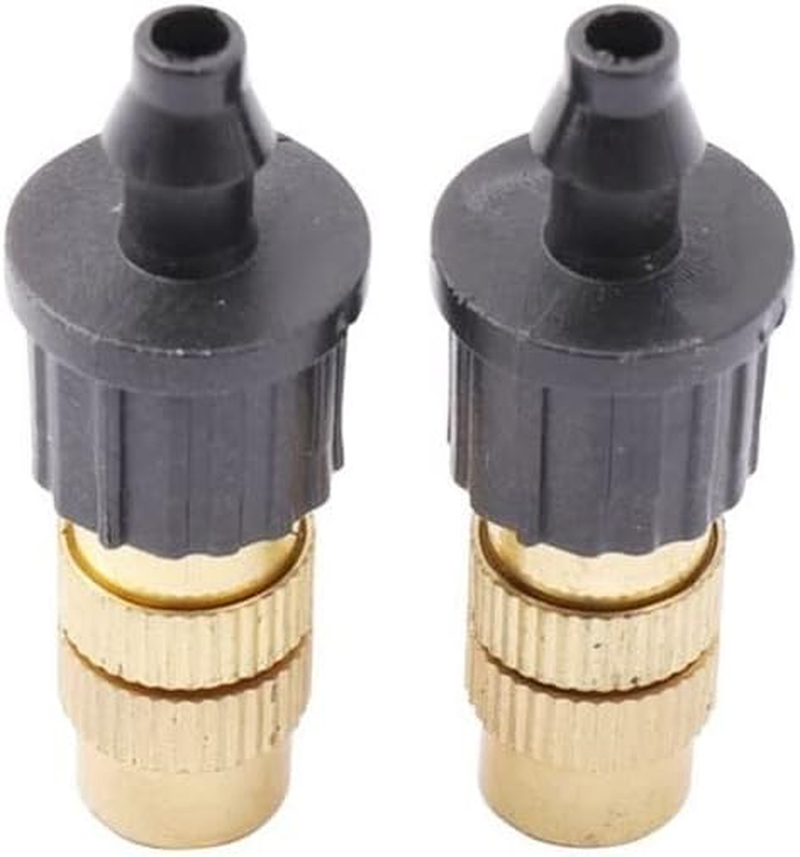 5 Pcs 4Mm Adjustable Barbed Copper Sprayer, for Gardening Water Irrigation Misting Sprinkler Cooling Humidify Disinfection Sprayer image number 1