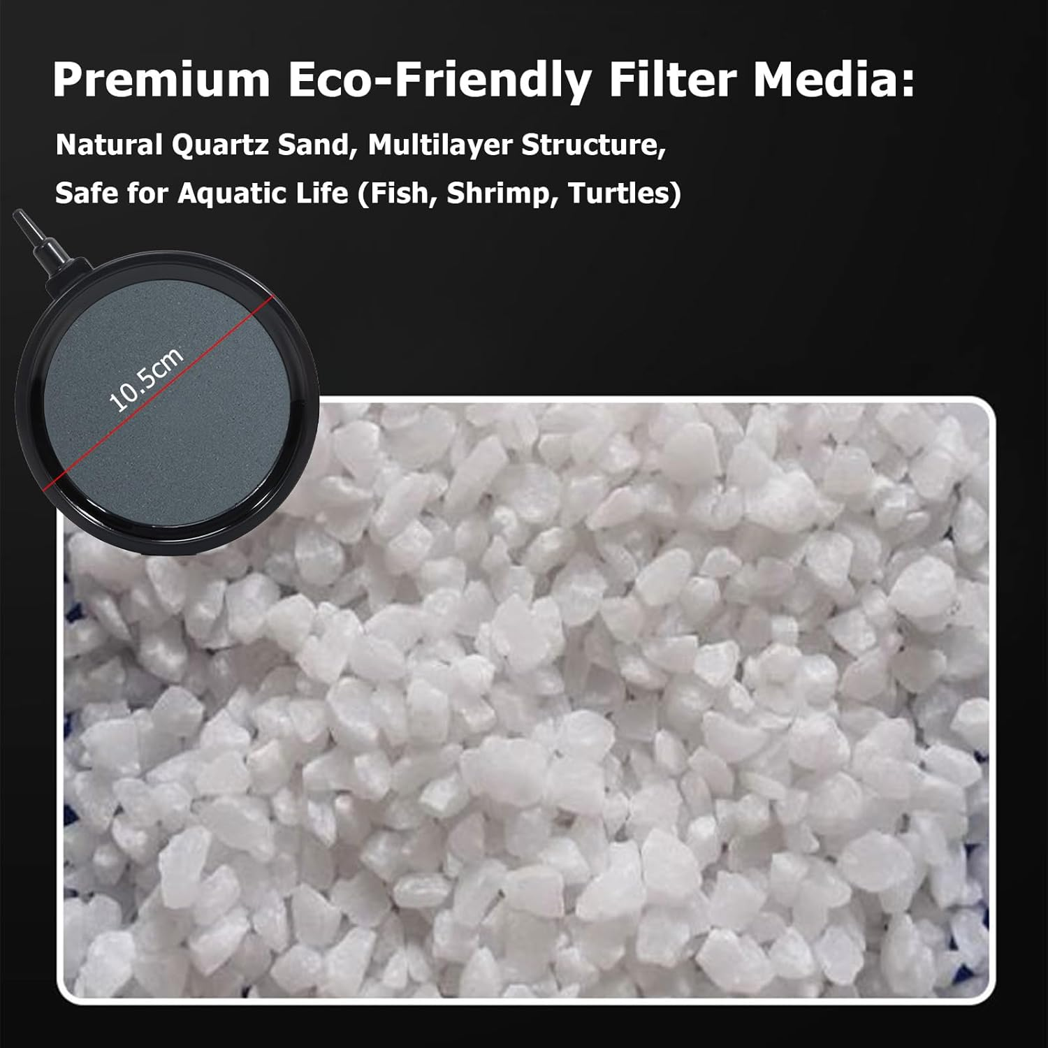 Aquarium Air Stone Diffuser - 4 Inch round Bubble Stone for Fish Tanks & Hydroponics, Air Stone Forfish Tank Bubbling Release Aerator,Aquarium Aerator Air Stones Hydroponics Air Pump image number 2