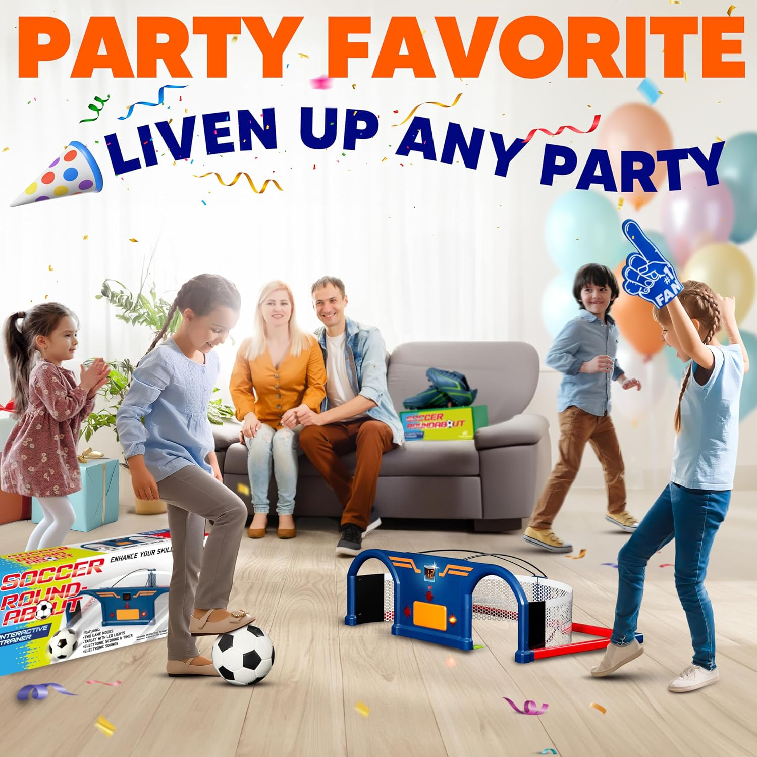 Soccer Trainer Ball Set, Soccer Roundabout Sport Games Gifts | Foot-Eye Coordination Hand-Eye, Football Exercises Agility Training image number 2