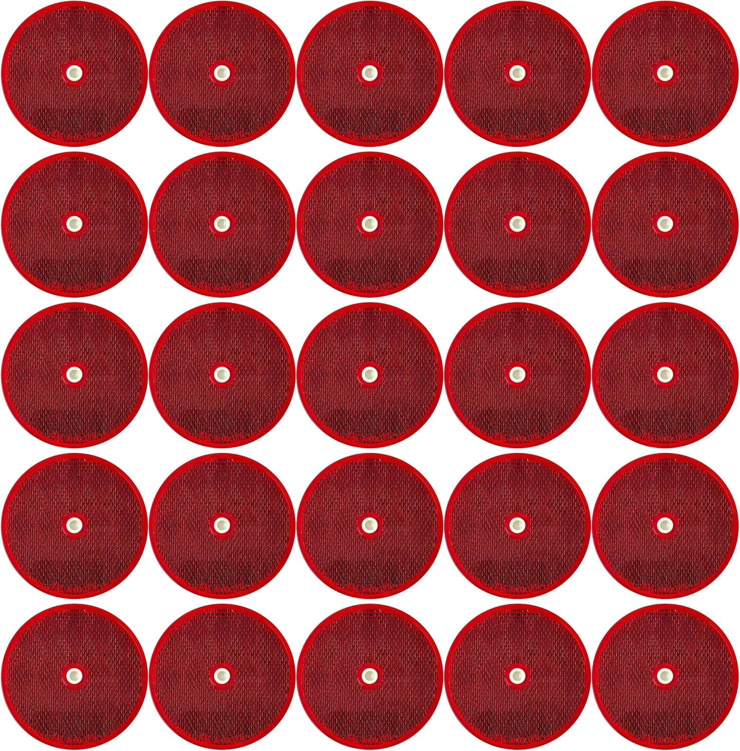 [ALL STAR TRUCK PARTS] Class a 3-3/16" round Reflector with Center Mounting Hole Trailers, Trucks, Automobiles, Mail Boxes, Boats, Suv'S, Rv'S, Industrial Applications (Blue, 2) image number 3