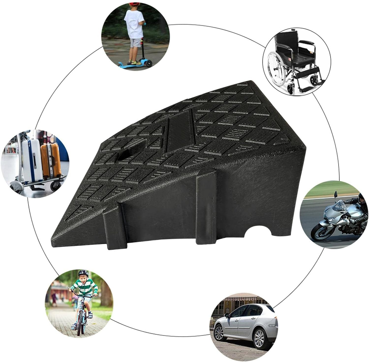 Curb Ramps for Sidewalks | Heavy Duty PVC Ramps for Driveway - Curb Ramps for Motorhome, Truck, Shed Ramps, Pets, Wheelchair Threshold image number 4