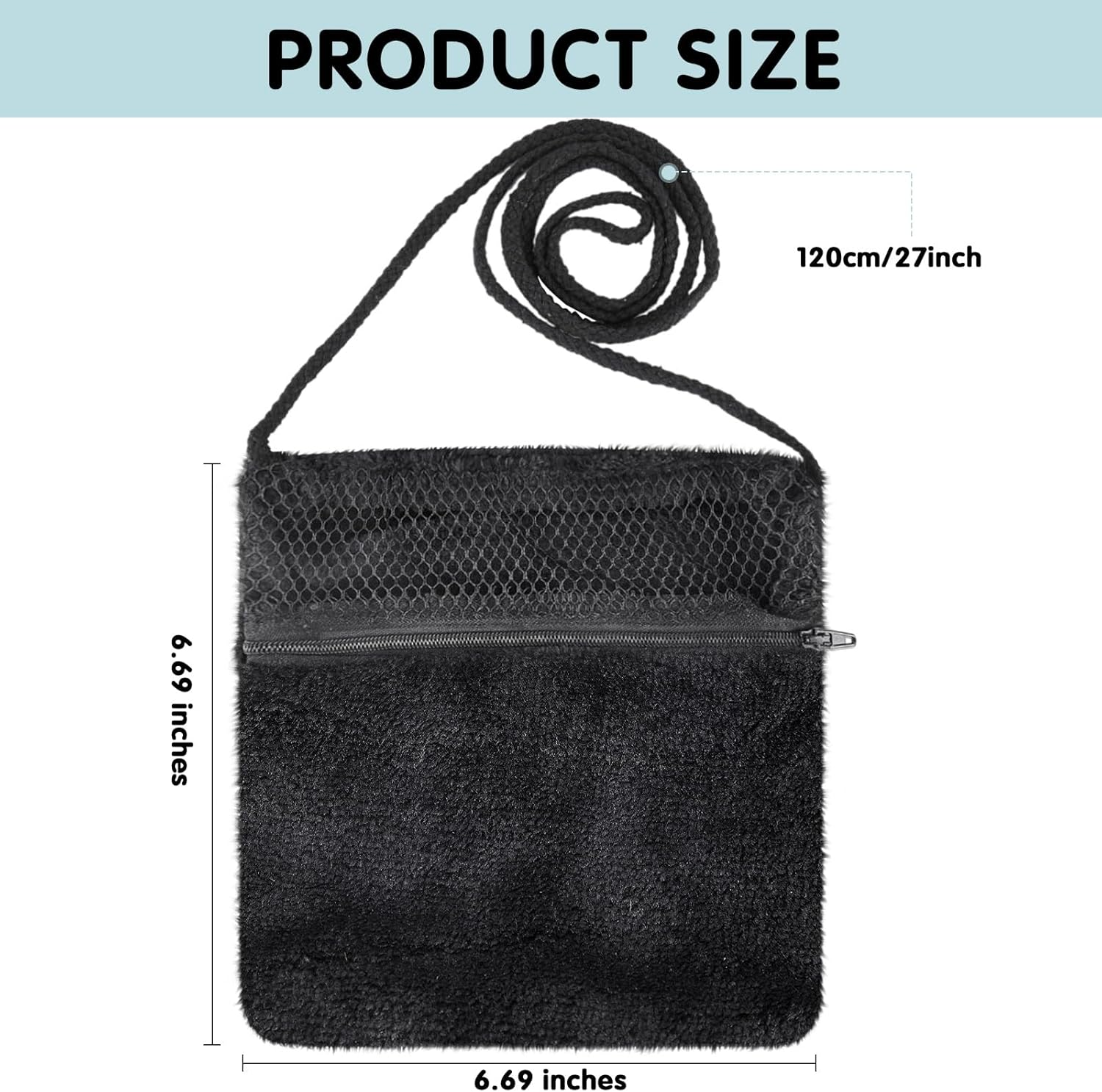 Sweetude 2 Pcs Sugar Glider Bonding Pouch Small Animal Outgoing Sleeping Bag Breathable Small Animal Carry Pouch with Shoulder Strap for Marmosets Squirrels Hamsters and Other Pets(Black) image number 3