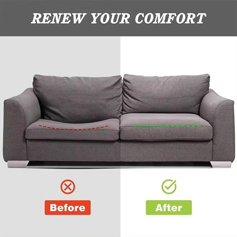 Couch Cushion Support for Sagging Seat, 20" X 20" High-Density Foam Sofa Cushion Support for under the Cushions, Sofa Cushions Replacement for Sectional Sofa (Black-2Pcs) image number 1