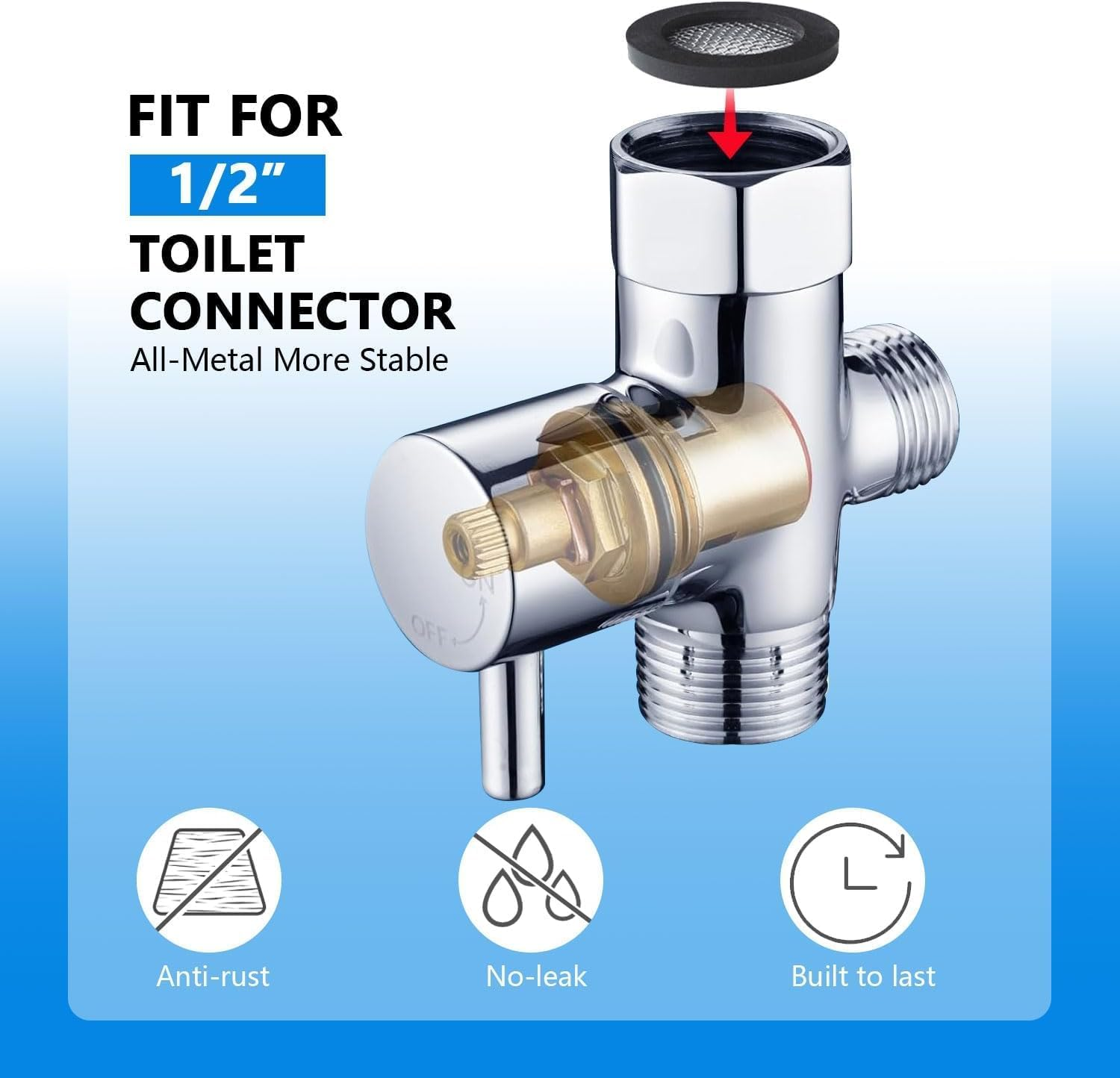 Handheld Toilet Bidet Sprayer for Jet Spray Variable Spray Pressure with Bidet Hose for Feminine Wash Muslim Shower Stainless Steel Bathroom Jet Sprayer Kit for Baby Cloth Diaper Washer image number 2