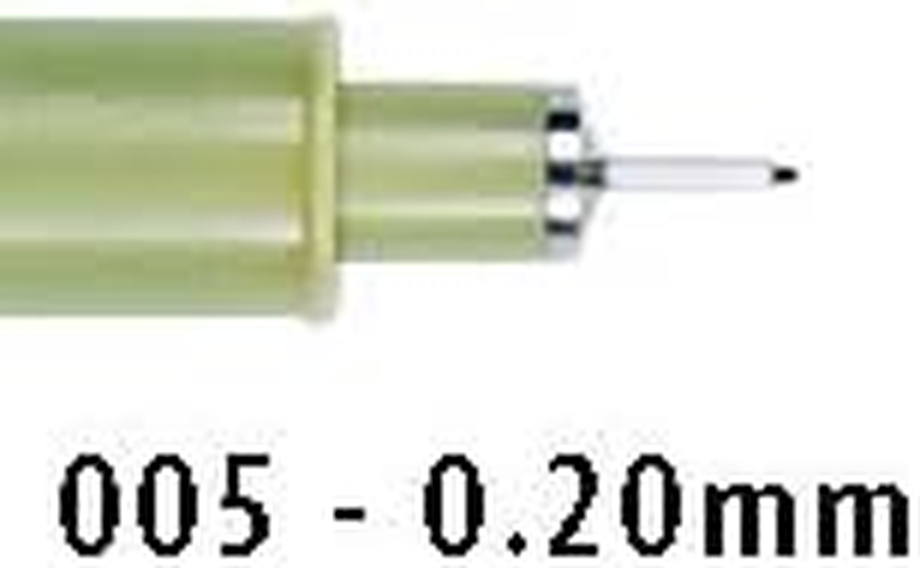 SAKURA PIGMA MICRON, PACK of 4 ESSENTIAL COLORS, BLACK+RED+BLUE+GREEN, (005) image number 4