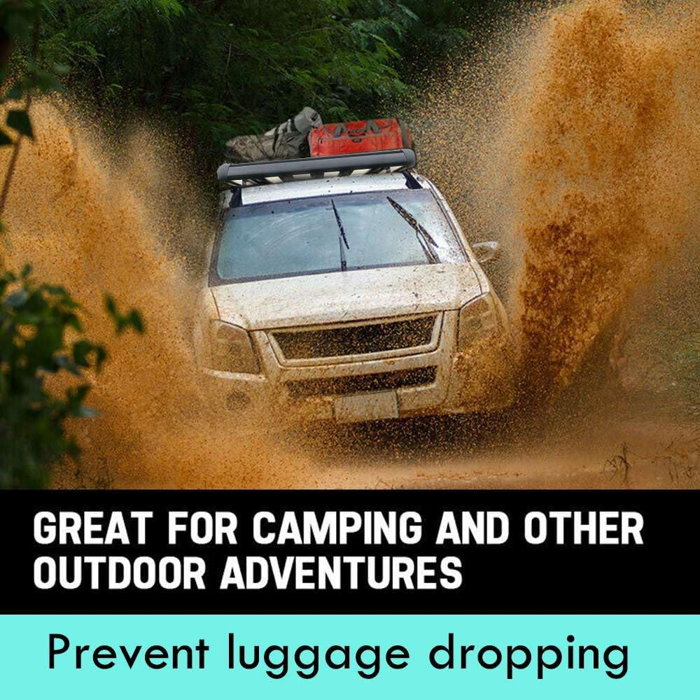 Car Roof Rack Basket Luggage Carrier Vehicle Cargo Rails 140X100Cm Black 150KG image number 2