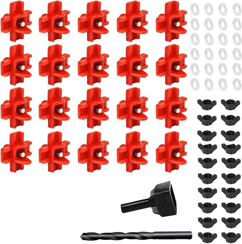 Horizontal Leakproof Feeder Nipple with Drill Bits, 20Pcs Automatic Poultry Nipple Waterer with Drill Bits, Chicken Nipples Horizontal Side Mount Poultry Water Nipples