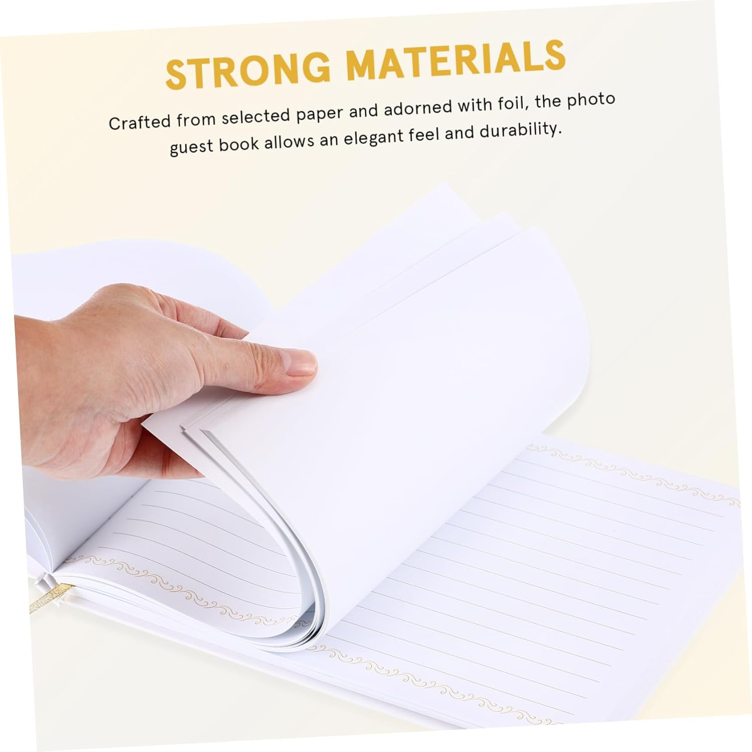 BESTOYARD Wedding Guest Book Album Elegant Foil Design for Weddings Birthdays and Special Events Versatile Memory Keepsake with Ample Pages for Messages and Photos image number 5