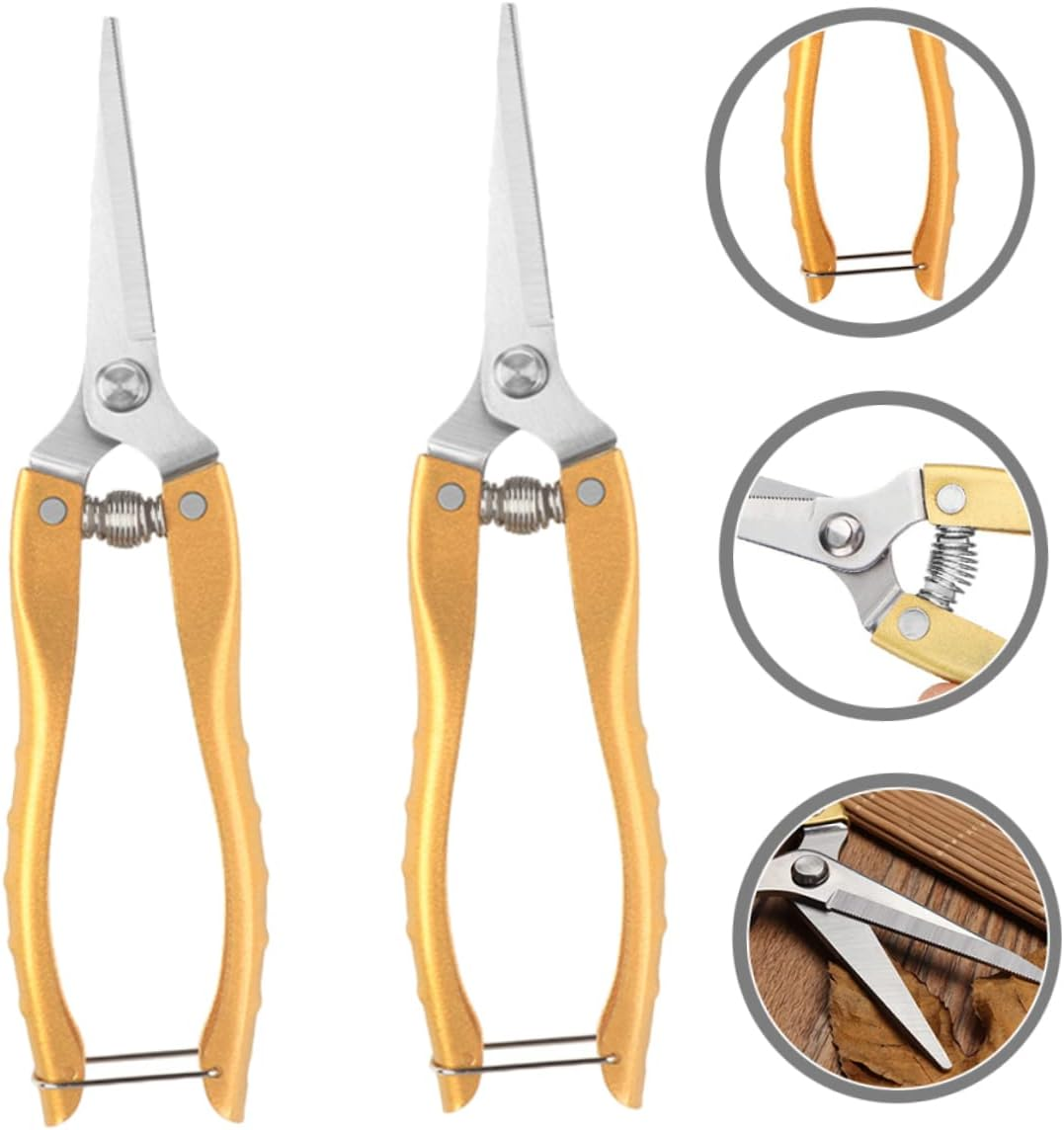 HOMOCONO 2Pcs Garden Shears Pruning Shears for Tree Trimming Plant Trimmers Pruners for Flower Gardening and Plant Care