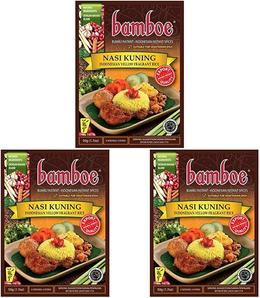 Bamboe Nasi Kuning Fragrant Rice Instant Spices 50 G image number 3