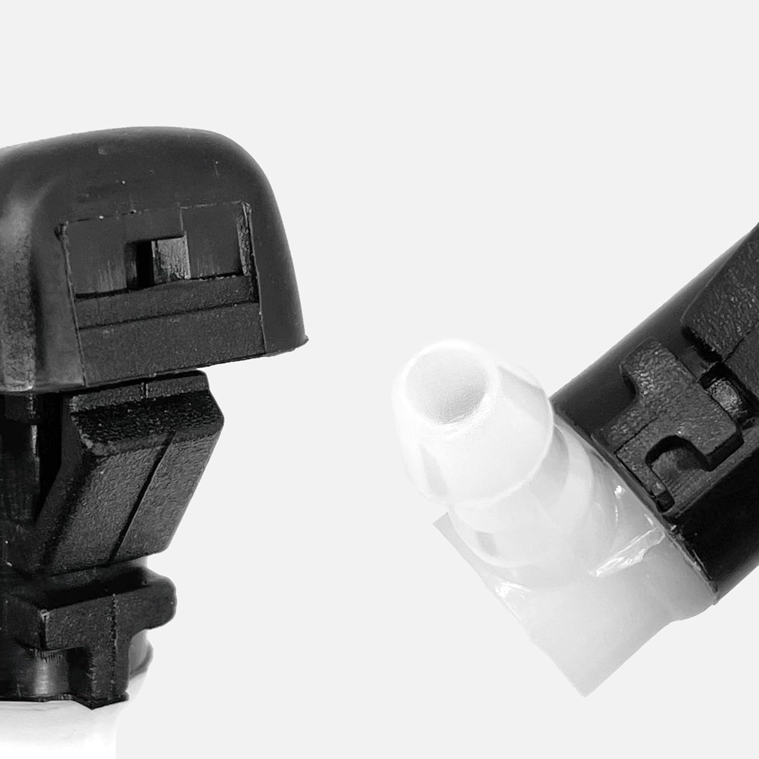 Click&Fit Windshield Nozzle Sprayers Compatible with Jeep 2006-2021, Dodge 2007-2018, Chrysler 300 2011-2017 &ndash; Wiper Washer Water Jets Replacement 68269108AA, 2 Pcs Single Fan