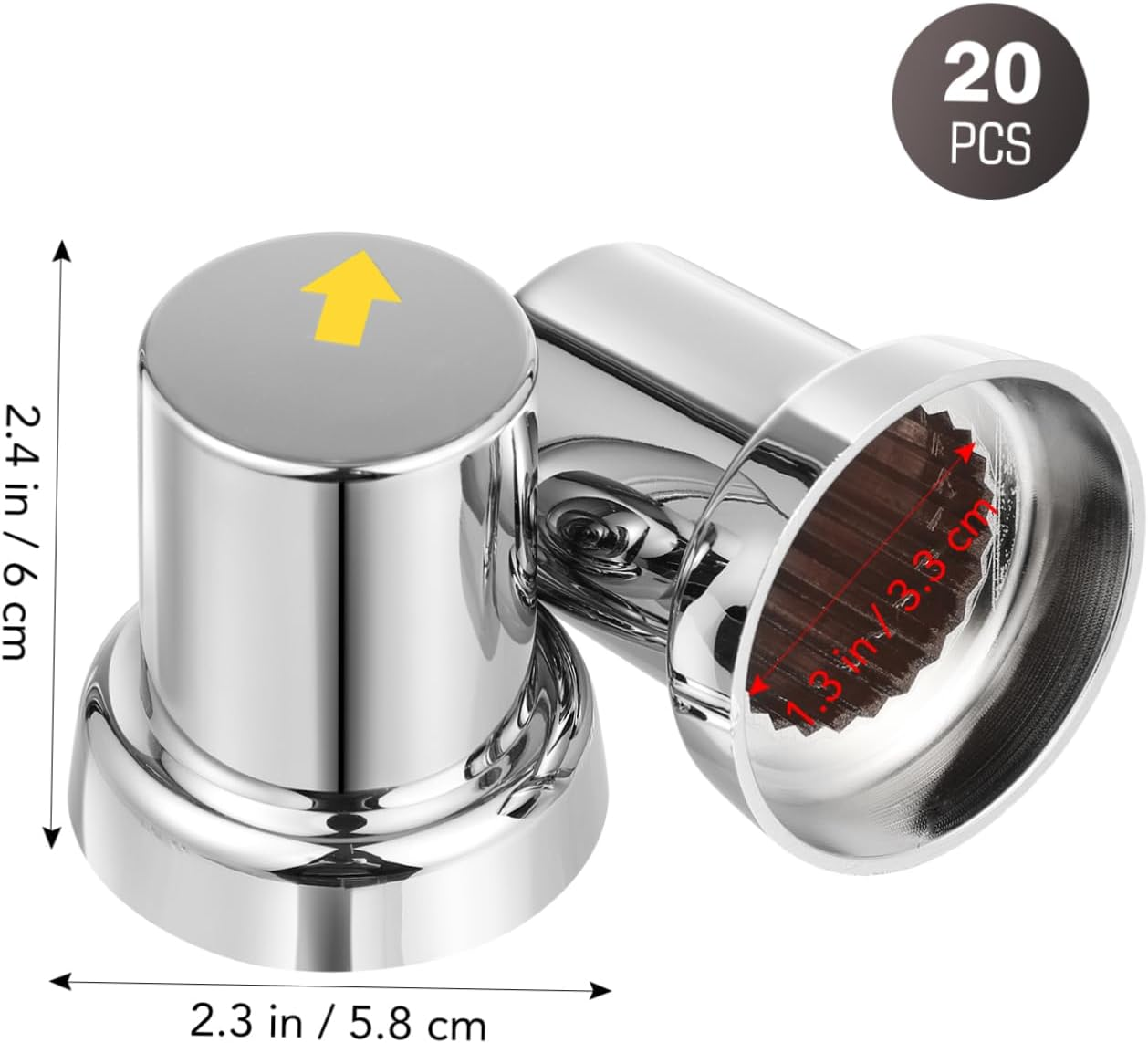 ULTECHNOVO 20Pcs Wheel Nut for Trucks Trailers Protector Caps Safe Stylish Automotive Accessory Easy Installation