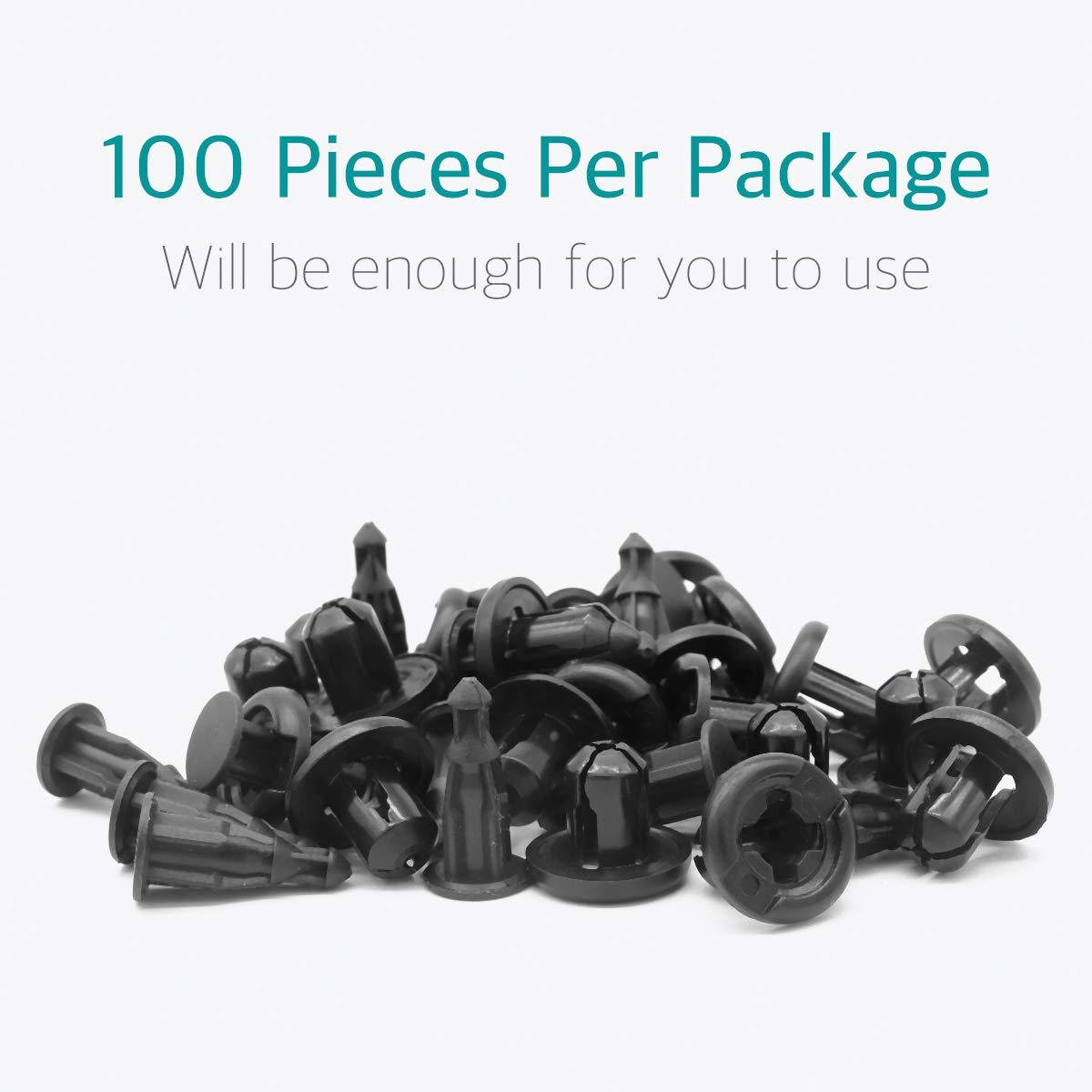 Lantee 10Mm 100 Pieces Push-Type Nylon Bumper Fender Flare Fastener Rivet Clips 91503-SZ3-003 image number 3