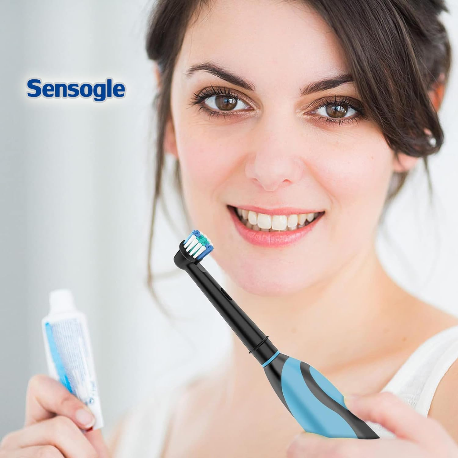 Sensogle Replacement Brush Heads Compatible with Oral B Pro Toothbrush, Fit Vitality Plus, Pro 700 100 300 2000, Precision Floss Sensitive Toothbrush Heads for Deep Clean