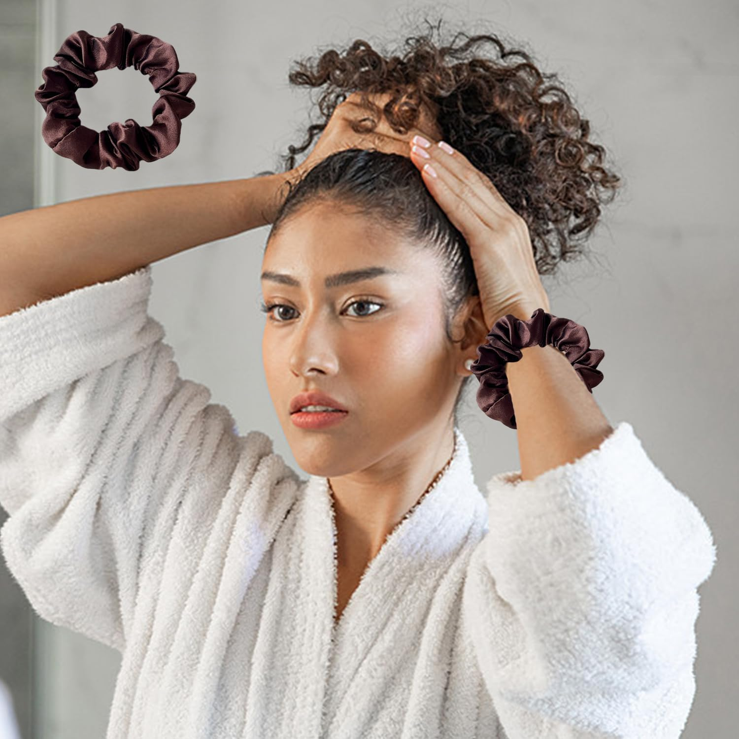 12 Pieces Satin Hair Rings, Simple Hair Rings, Soft Elastic Hair Rings, Ponytail Hair Accessories, Hairstyle Accessories.