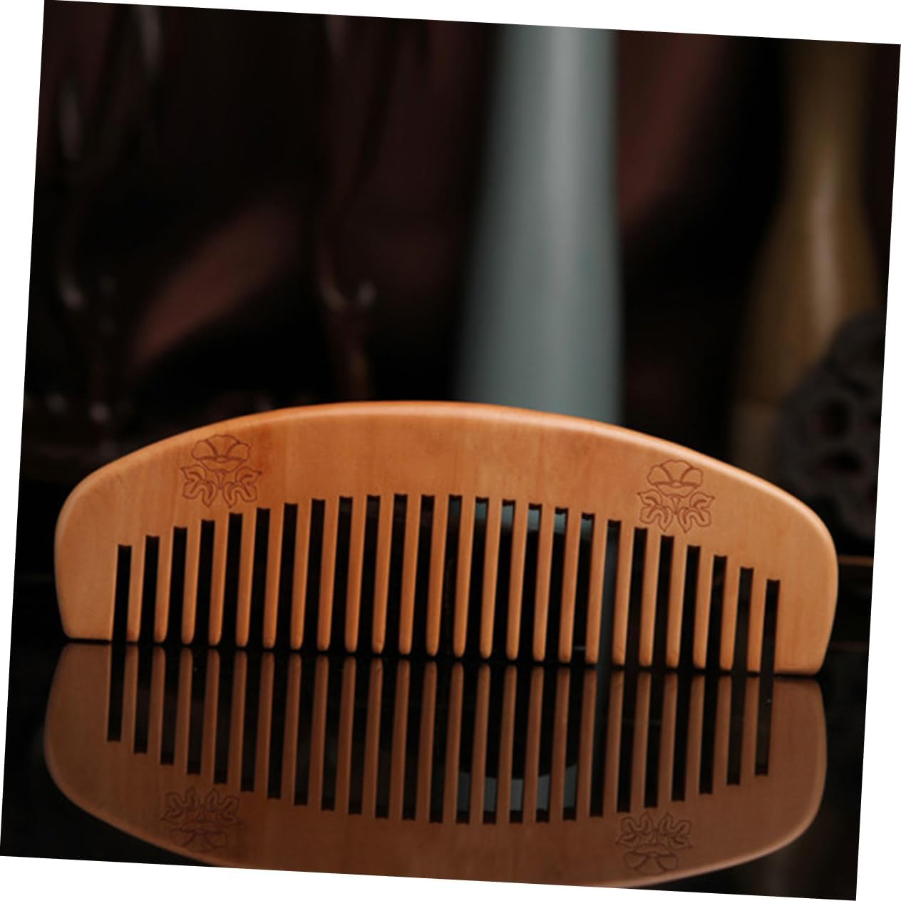 HAKIDZEL 4Pcs Wooden Hair Comb Static Boys and Girls Frizz Comb Non Scratch for Scalp Massage image number 4