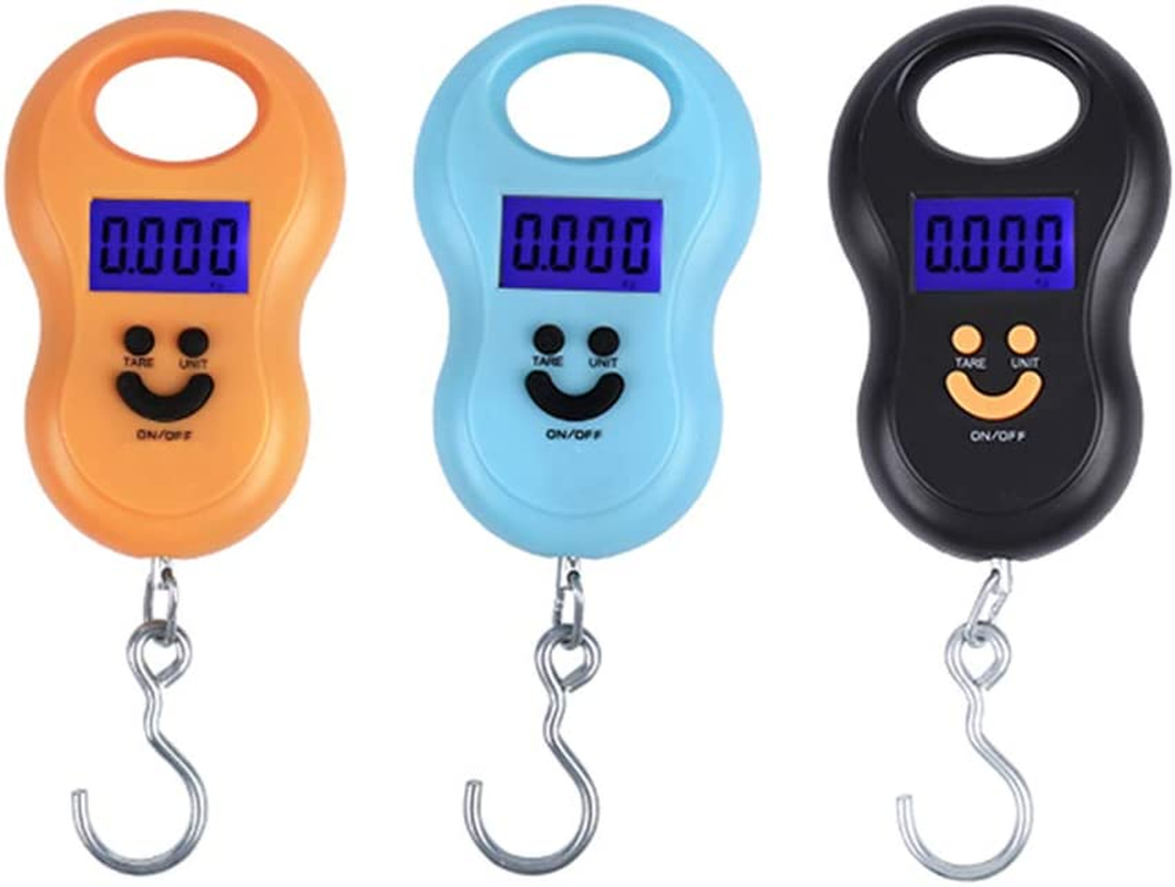 Mengshen Travel Digital Luggage Scale Crane Suitcase Weighting Scale Steelyard 110Lb /50Kg Mini Portable Travel Hanging Hook Scale Backlit LCD Display for Home Farm Factory Hunting Outdoor Orange - Orange image number 1