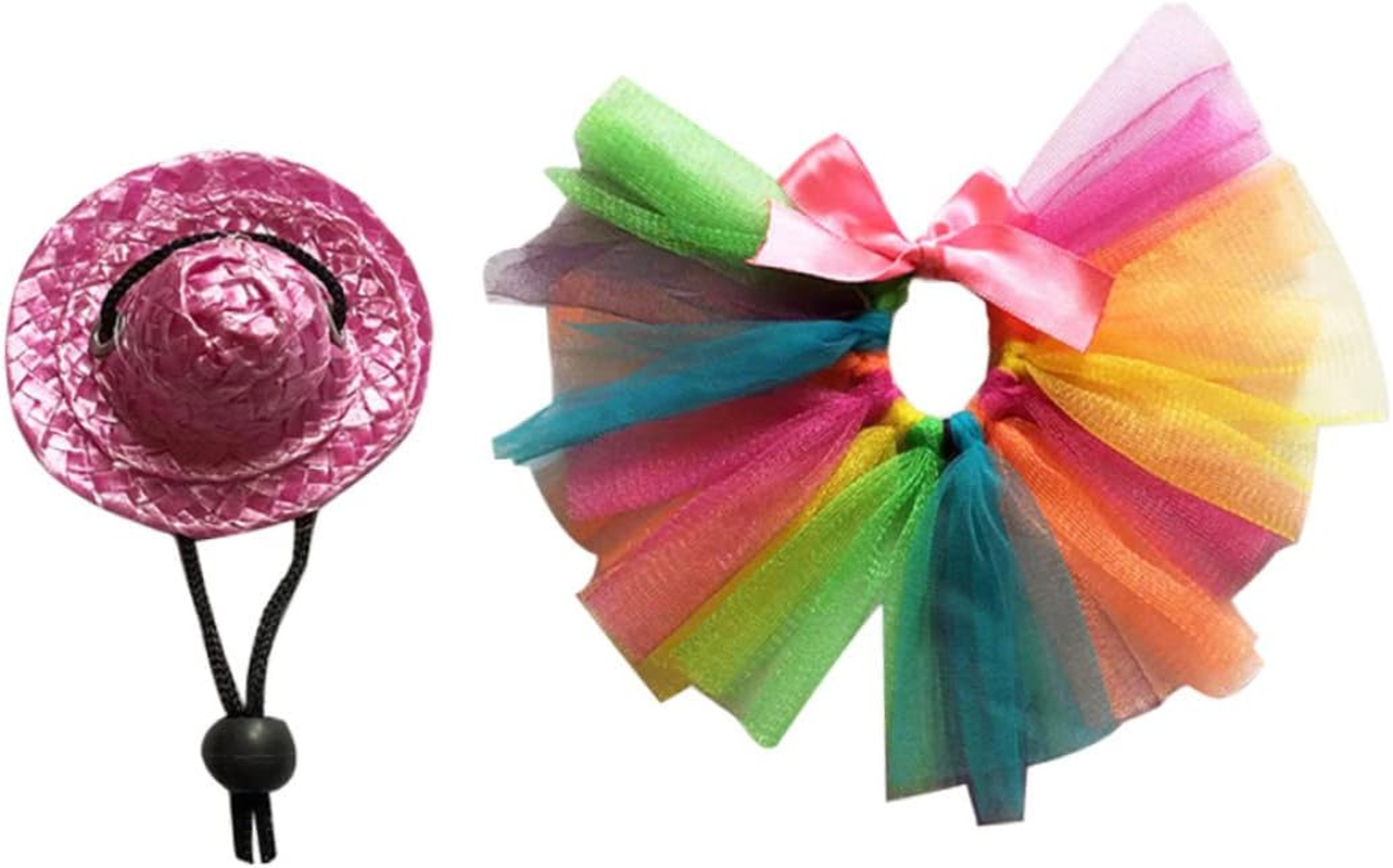 Yardwe 1Set Chameleon Dress up Colorful Hat Skirt Outfit for Lizards Comfortable Pet Costume for Daily Wear Special Occasions and Photoshoots image number 2