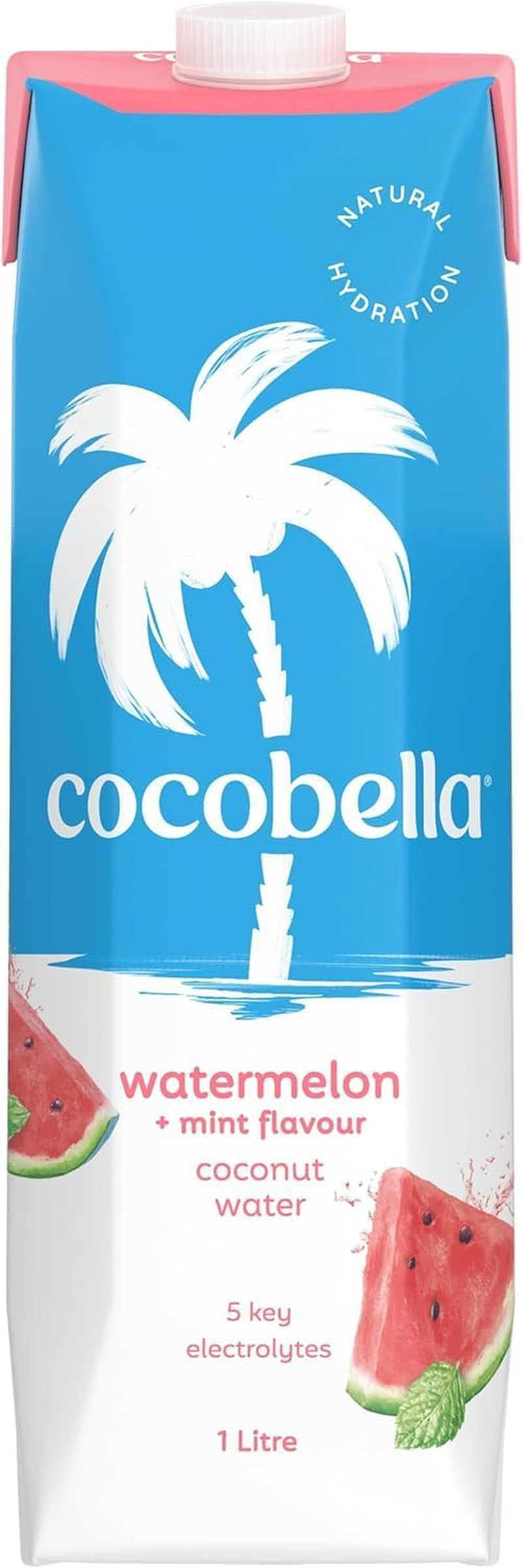 Cocobella Coconut Water & Watermelon Mint 6 X 1L image number 2