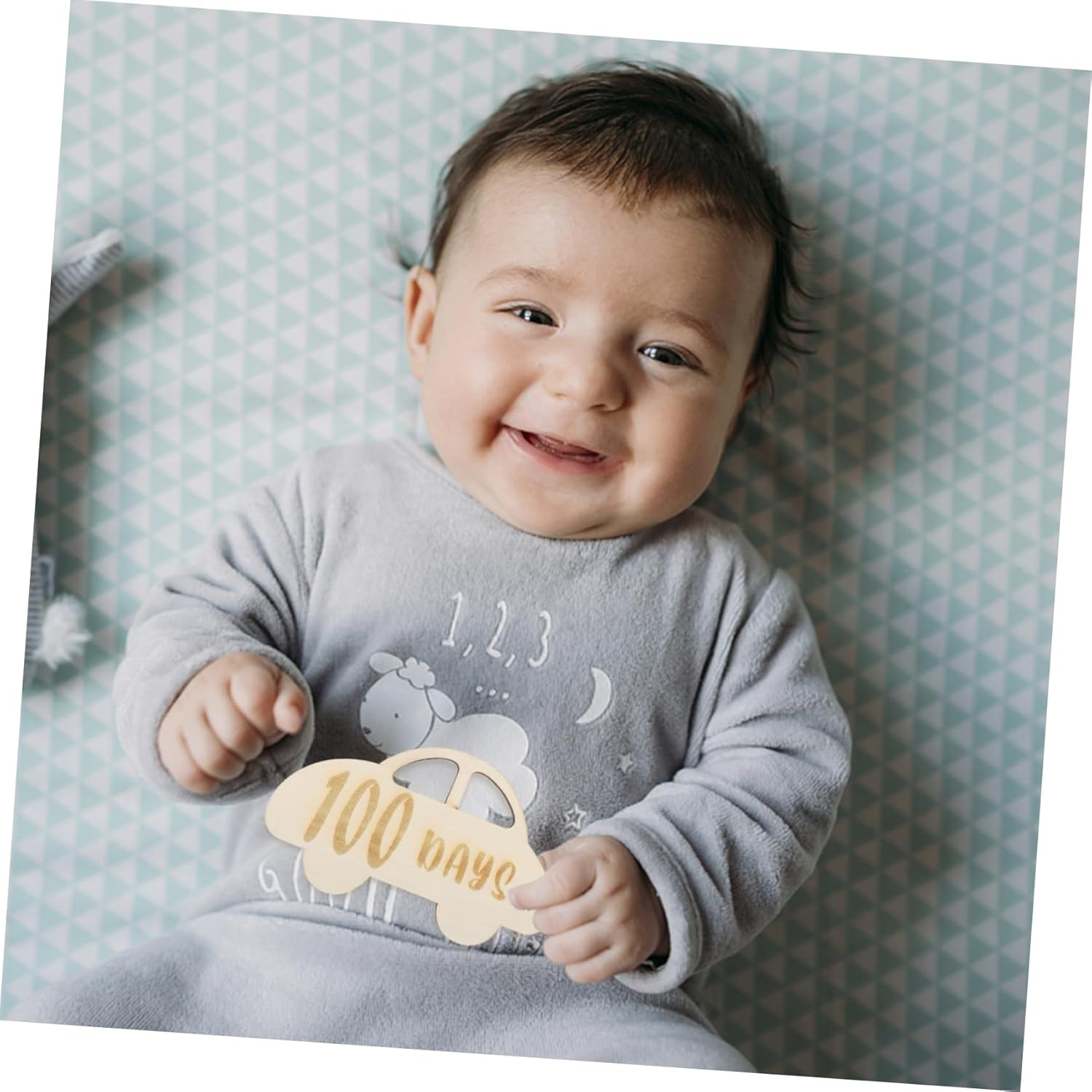 HOODANCOS Custom Milestone Sign Wooden Growth Record Cards Born Milestone Souvenir Decor image number 1