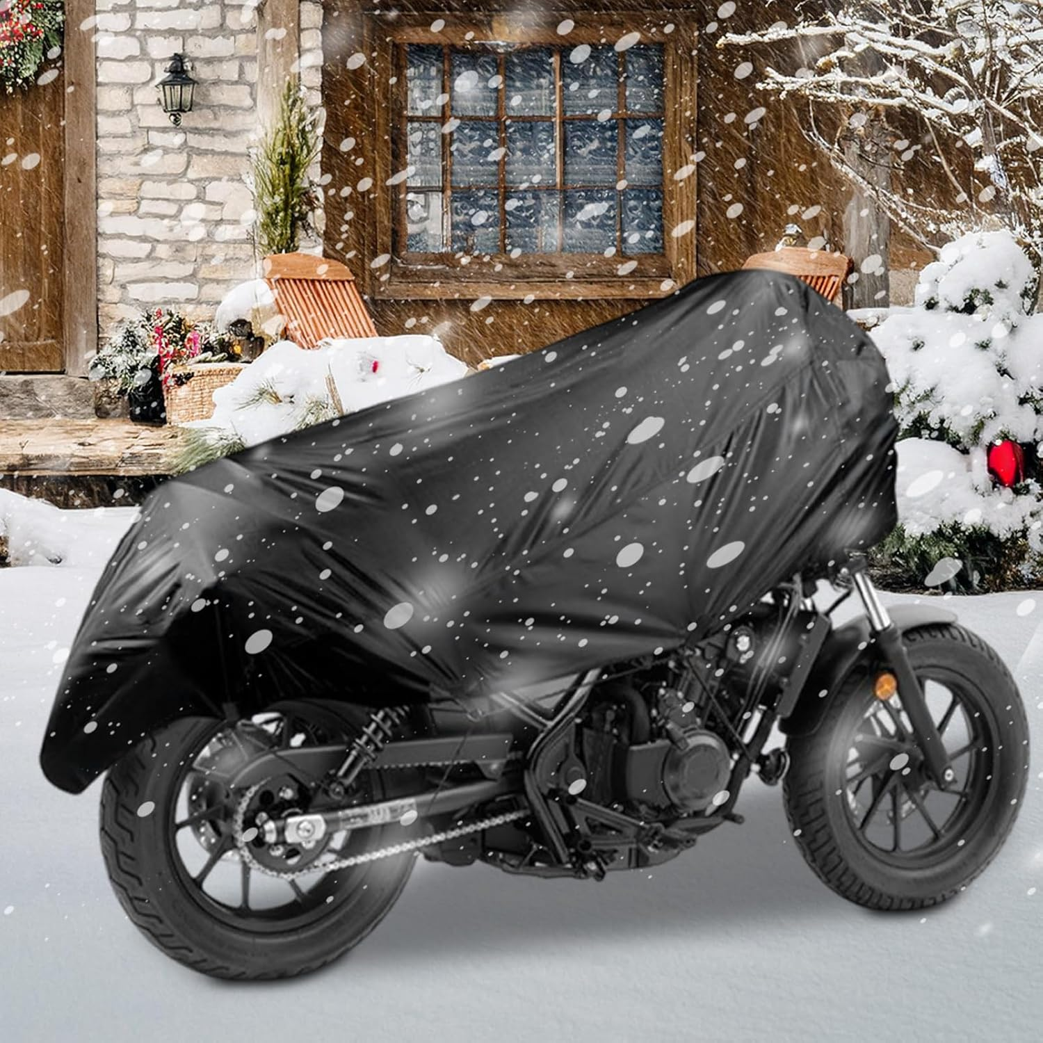 Outdoor Motorcycle Cover,Motorcycle Lightweight Half Cover Outdoor | Protector Rain Dustproof for Electric Vehicle Automotive Sun Protection All Season image number 2