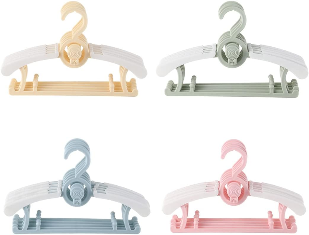 Baby Nursery Closet Hangers, Ultra-Thin Non-Slip Laundry Infant Pant Hangers for Newborn Clothes - 20Pcs Colorful Gifts - Adjustable Children Coat Hanger for Girl Boy Toddler Kids Child image number 1