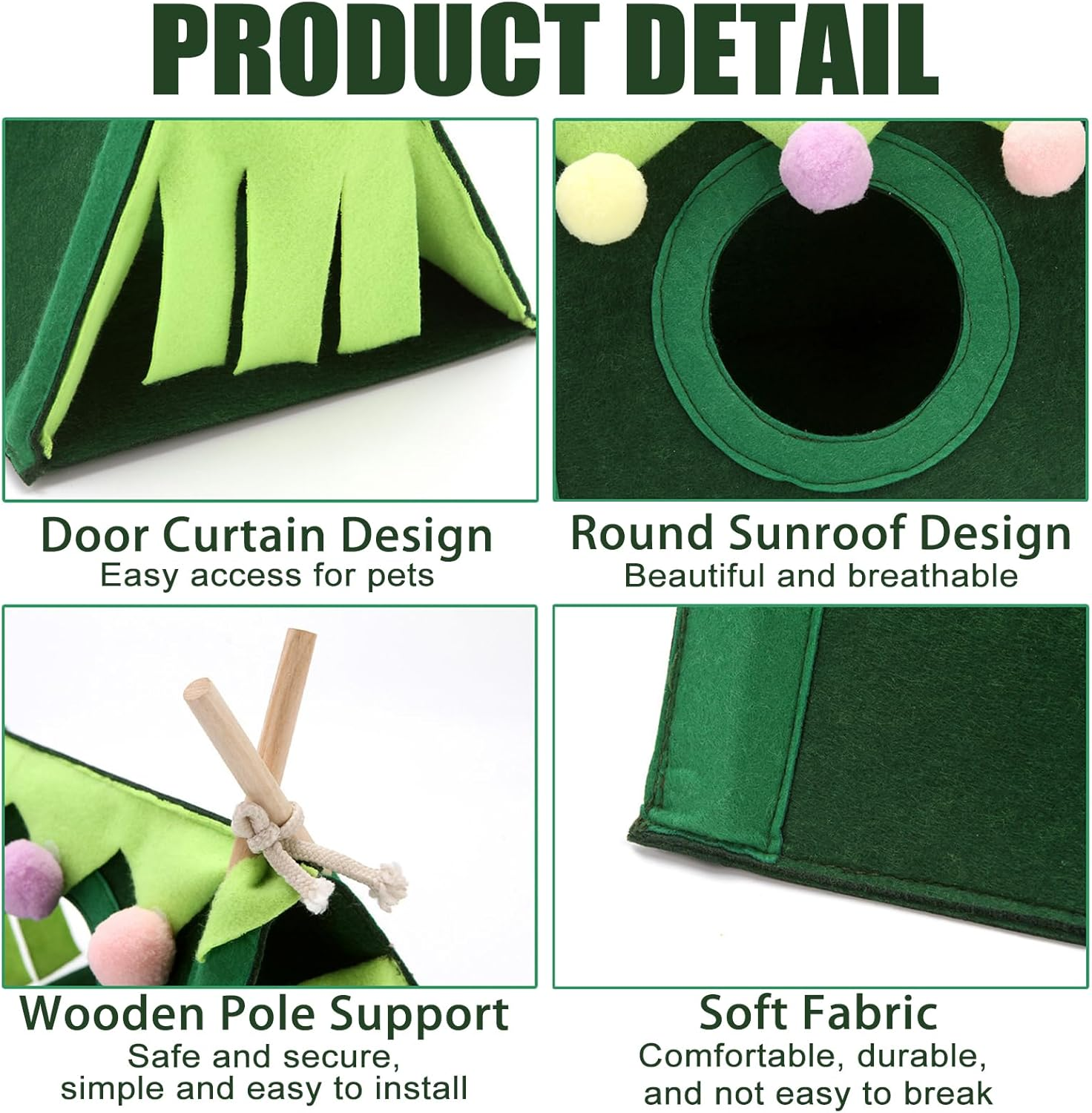 Guinea Pig Bed, Guinea Pig Forest Hideaway, Corner Hammock Small Animals Hideaway, Small Animal Beds, Cuddly Cave for Ferrets, Chinchillas, Hedgehog Hamsters and Gliders Rats image number 3