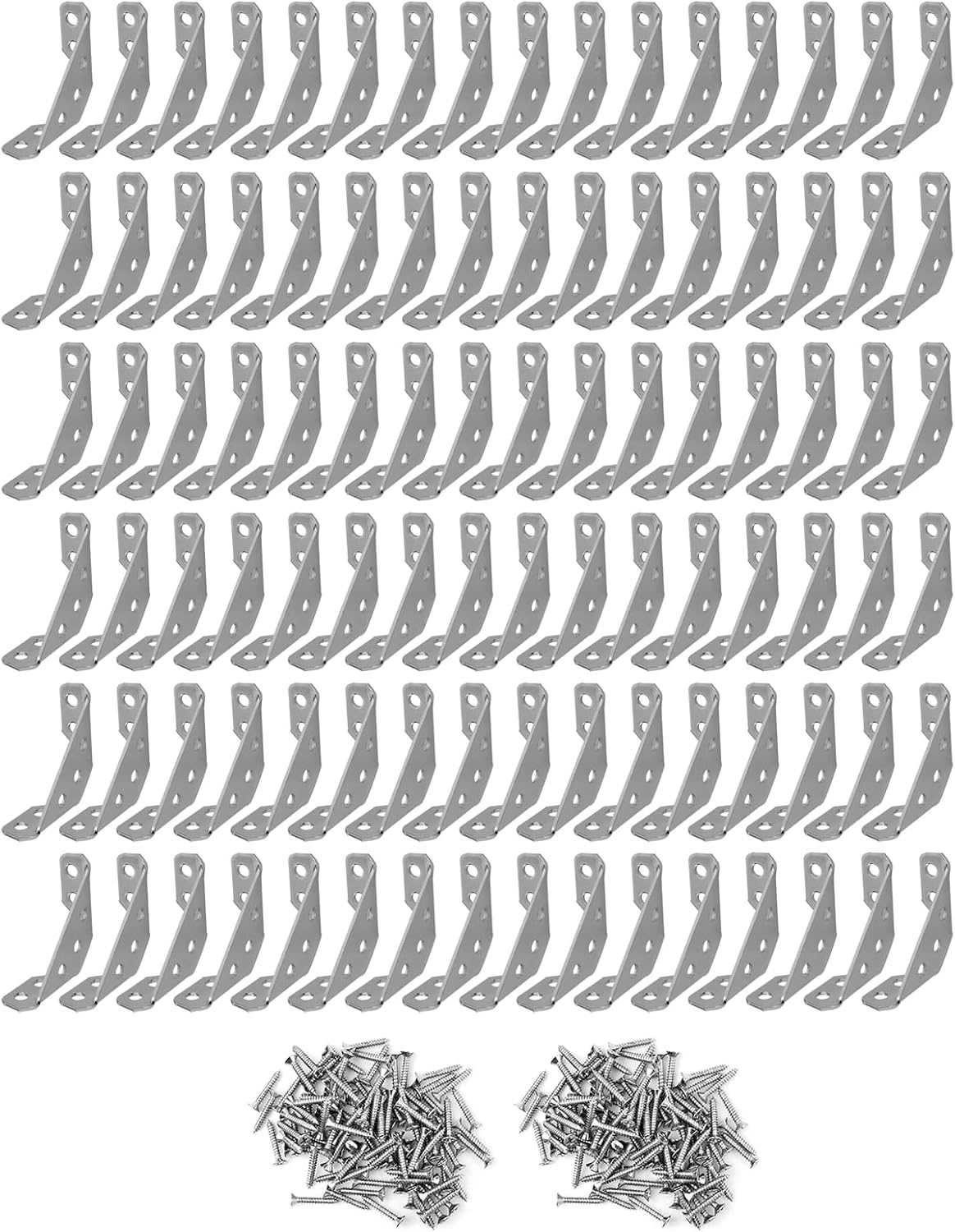 Stainless Steel Thickness Multifunction Triangle Corner Brace, Universal Furniture Corner Connector Angle Bracket Support with Screws Angle Fasten Connector Furniture Triangle Support Frame (96) image number 4