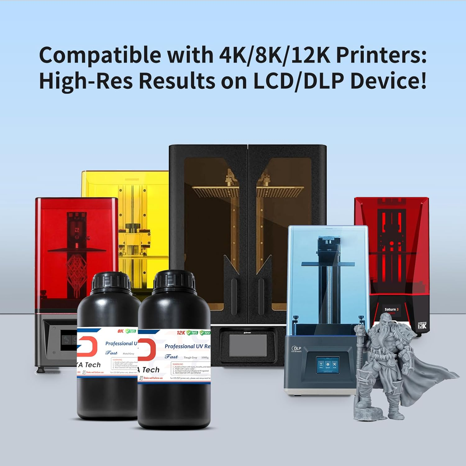 Siraya Tech Fast Abs-Like 3D Printer Resin, Tough Grey, Enhanced Durability for 3D Printing, High Impact Resistance, Smooth Finish, Ideal for 4K/8K/12K LCD DLP SLA 3D Printer - 1Kg image number 5