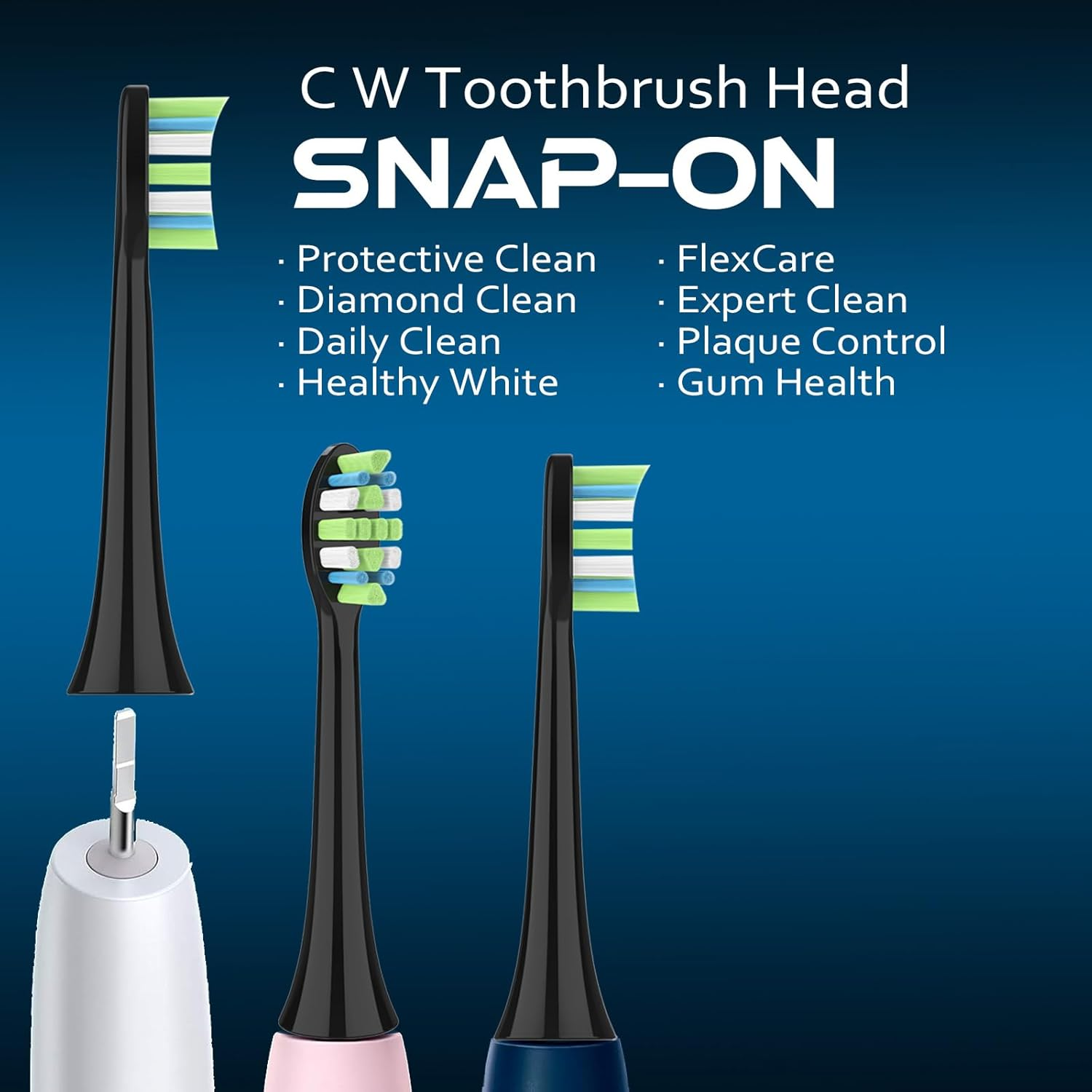 Replacement Toothbrush Heads Compatible with Philips Sonicare, Fit Protective Diamond Plaque Defence Toothbrush Heads, High-Density Bristles for Interdental Care Plaque Defence with Toothbrush Cover - 10 Pack