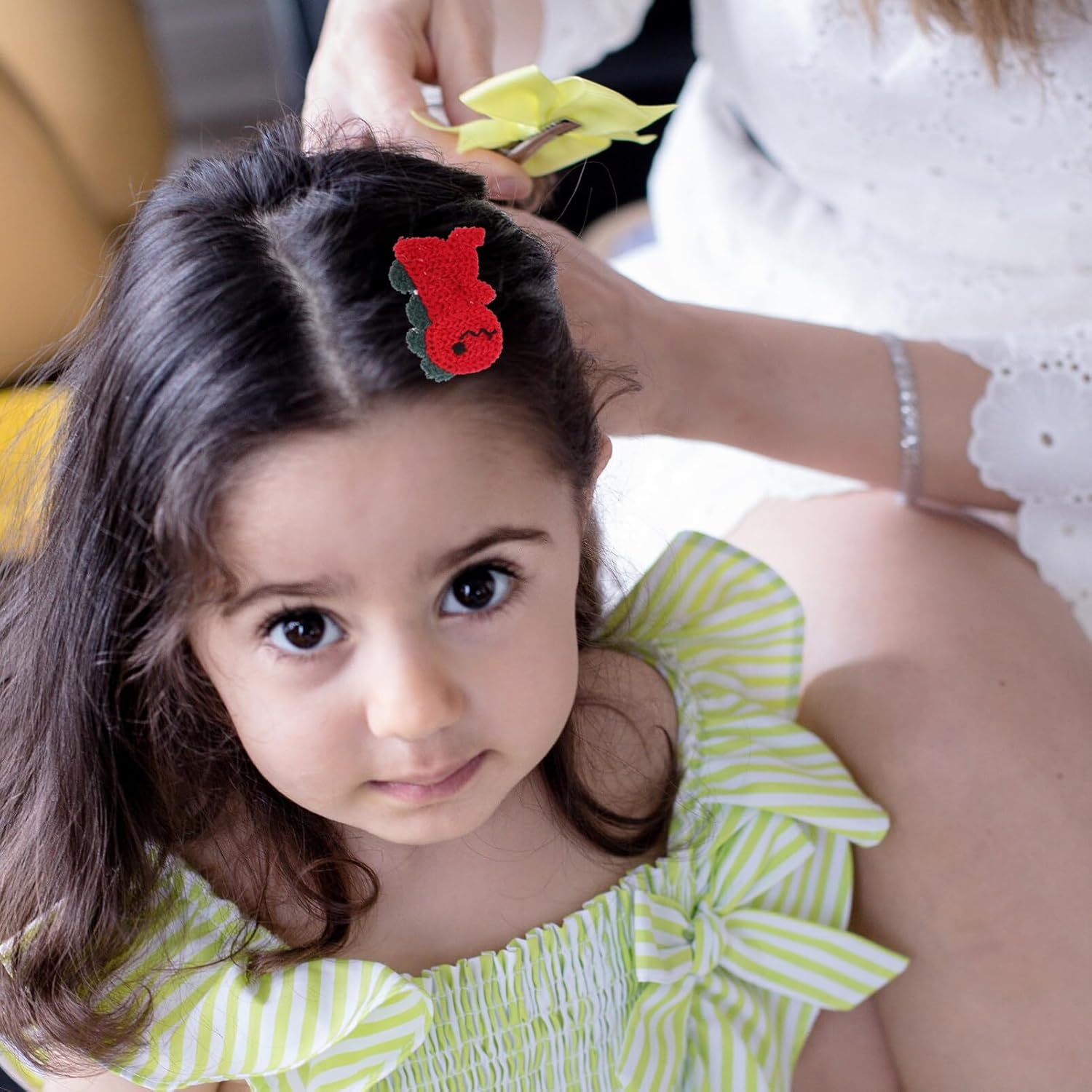 Ipetboom Cute Dinosaur Hair Clips, Pack of 10 Cute Animal Hair Clip, Crochet Snap, Hair Clips, Hair Pin, Dinosaur Hair Accessories, Gift for Girls Hair Decorations image number 1