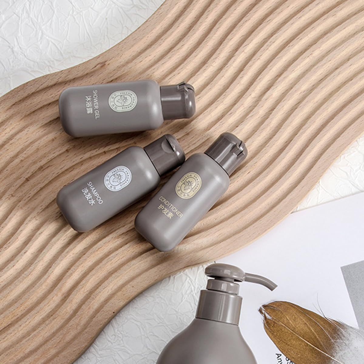 AIMALL Disposable Toothbrush with Toothpaste, Star Hotel - Grade Toiletries Set, for Hospitality/Homestay, Includes Shampoo/Shower Gel/Soap, Compact & Elegant, 4 Choices image number 1