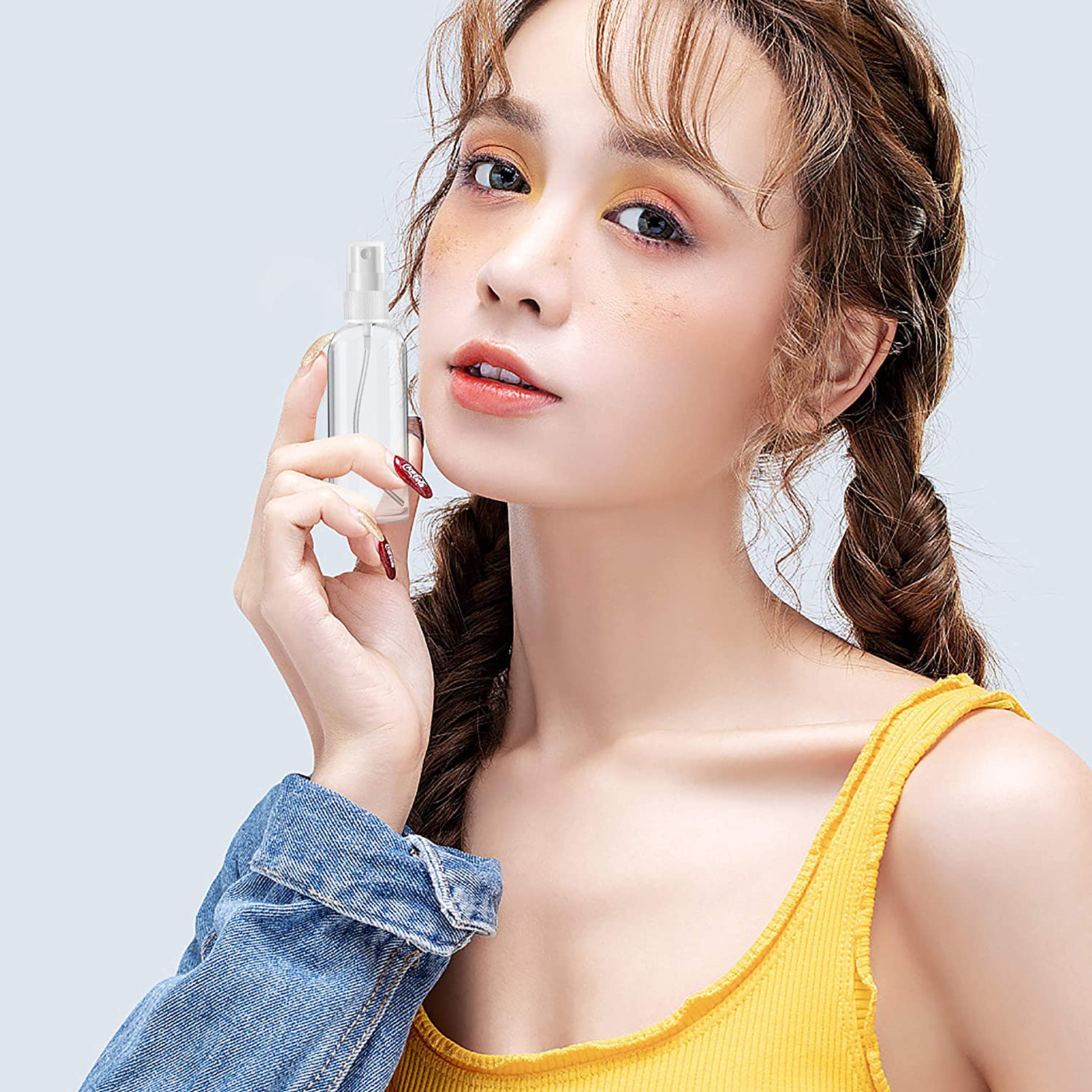 Portable Mini Spray Bottles 4 Pack,Small Refillable Liquid Containers,Refillable Spritzer for Travel, Cleaning, Gardening, Skin Care Atomizer image number 4